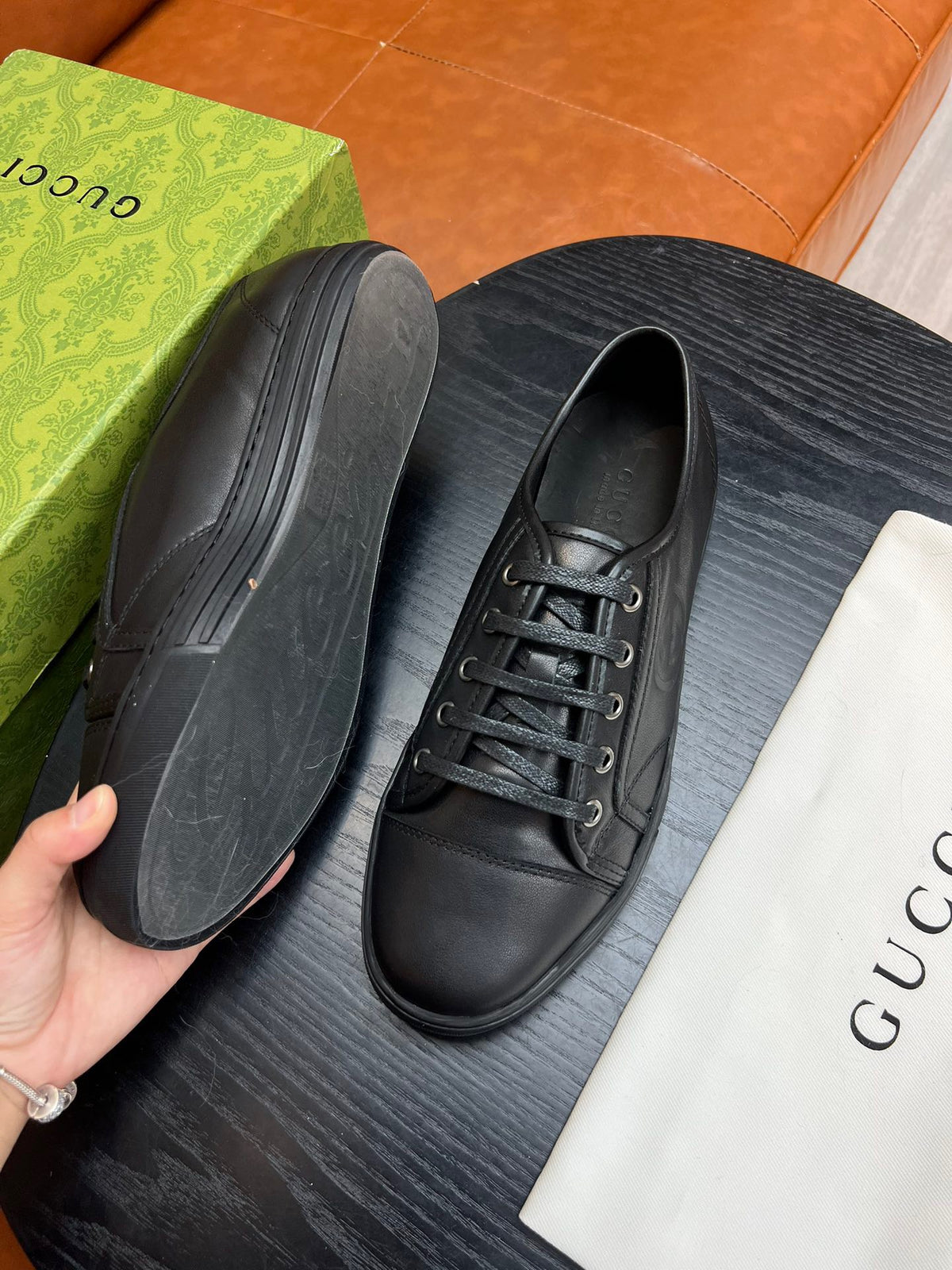 Brown, white and Black Shoes - FashionHype.xyz