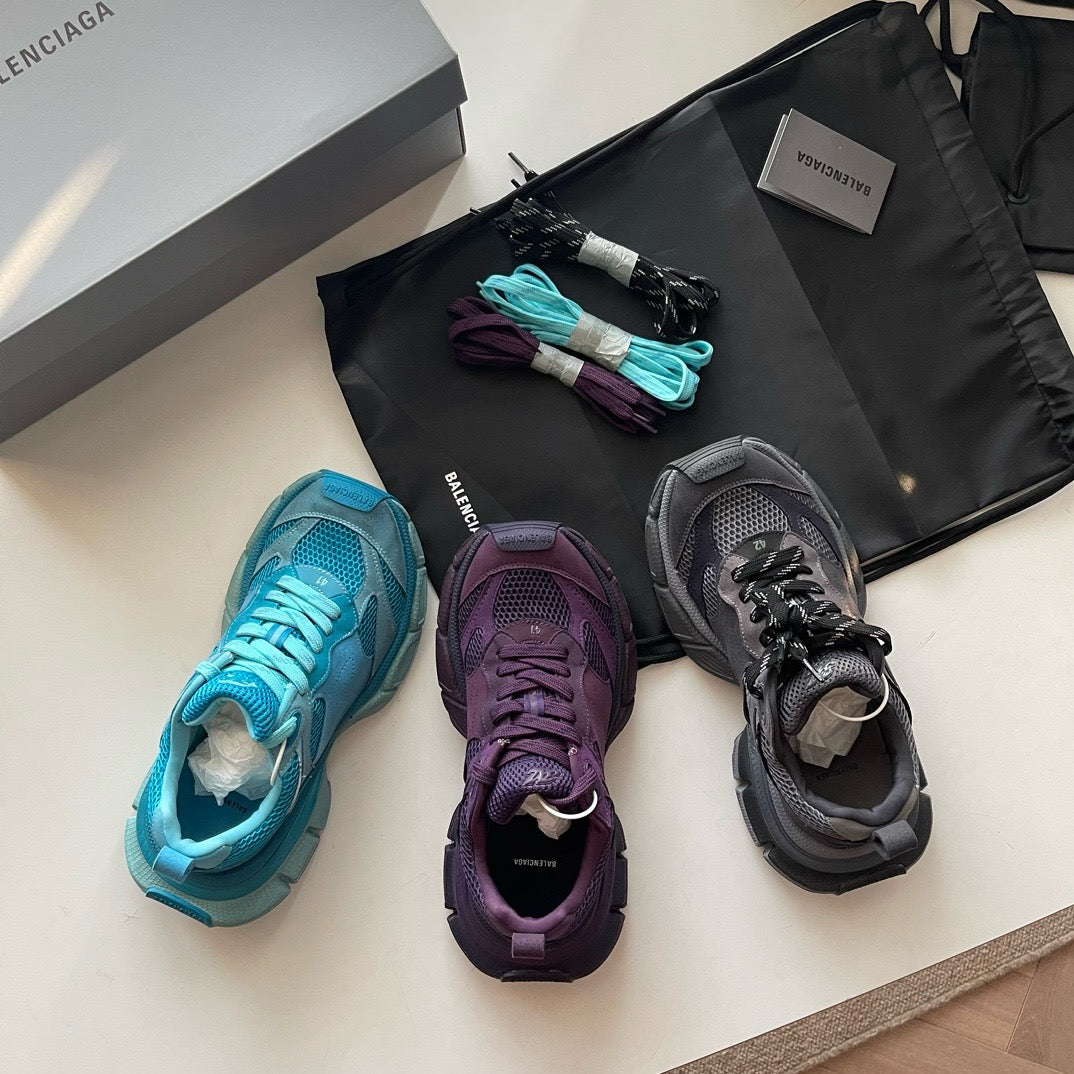 Sky blue, Purple and Black Shoes