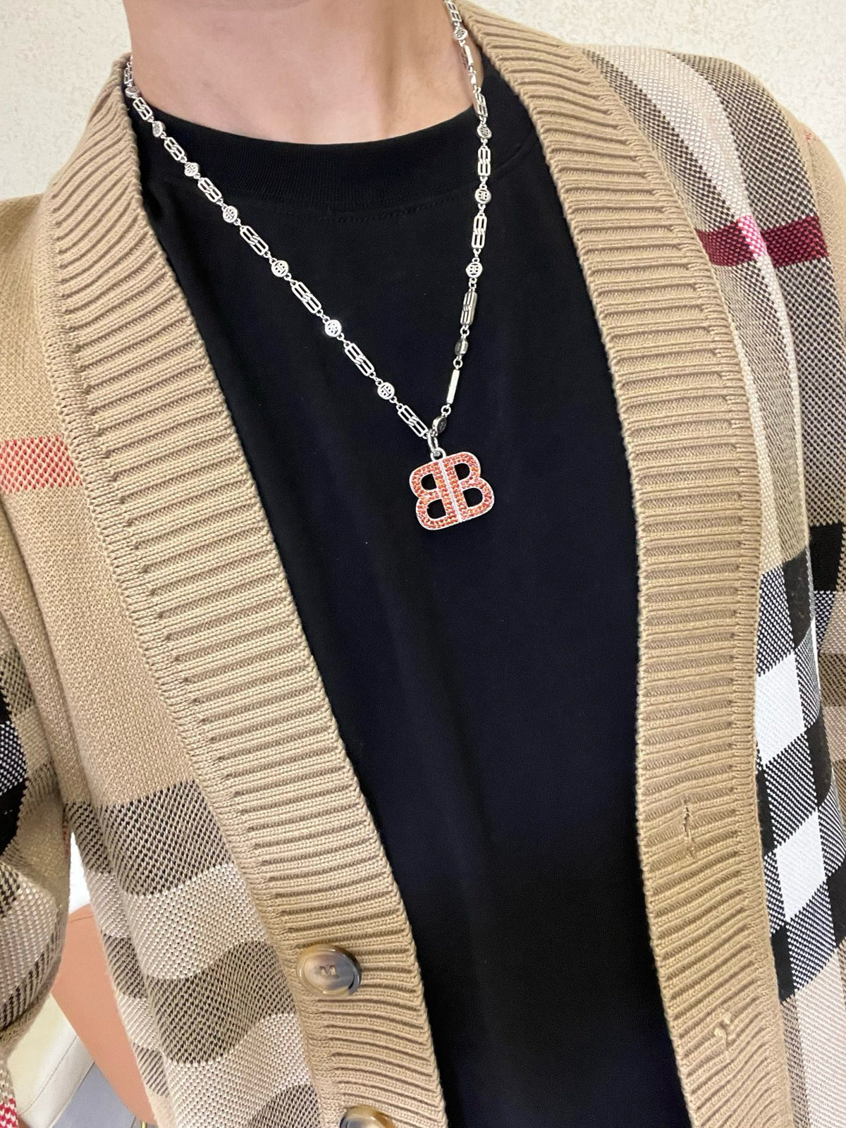 Silver Red Necklace
