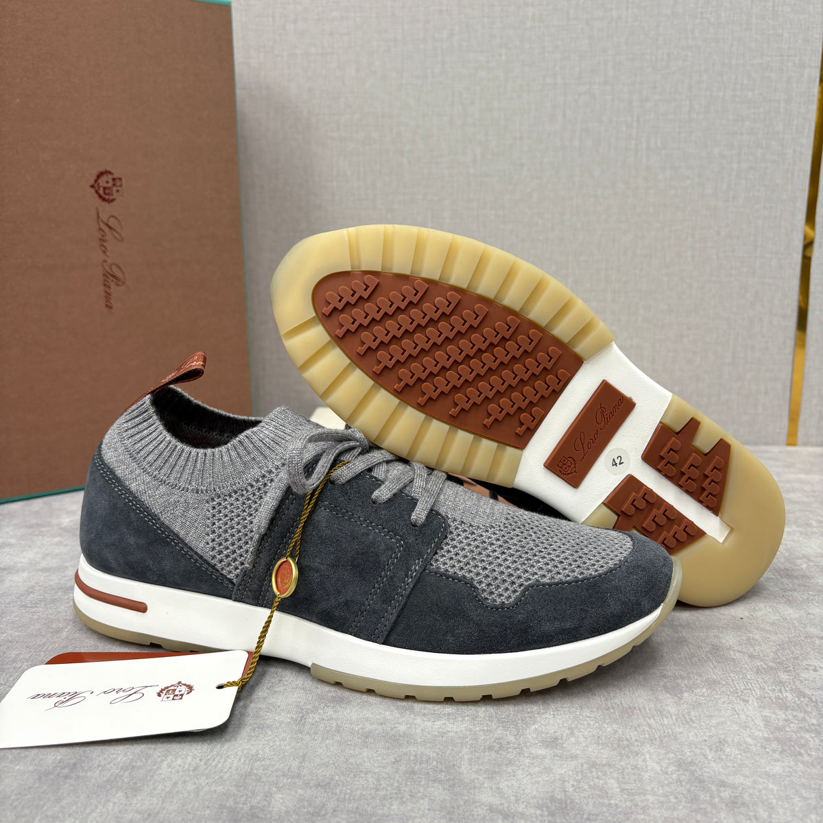 Light grey, Dark grey, Blue and Black shoes - FashionHype.xyz