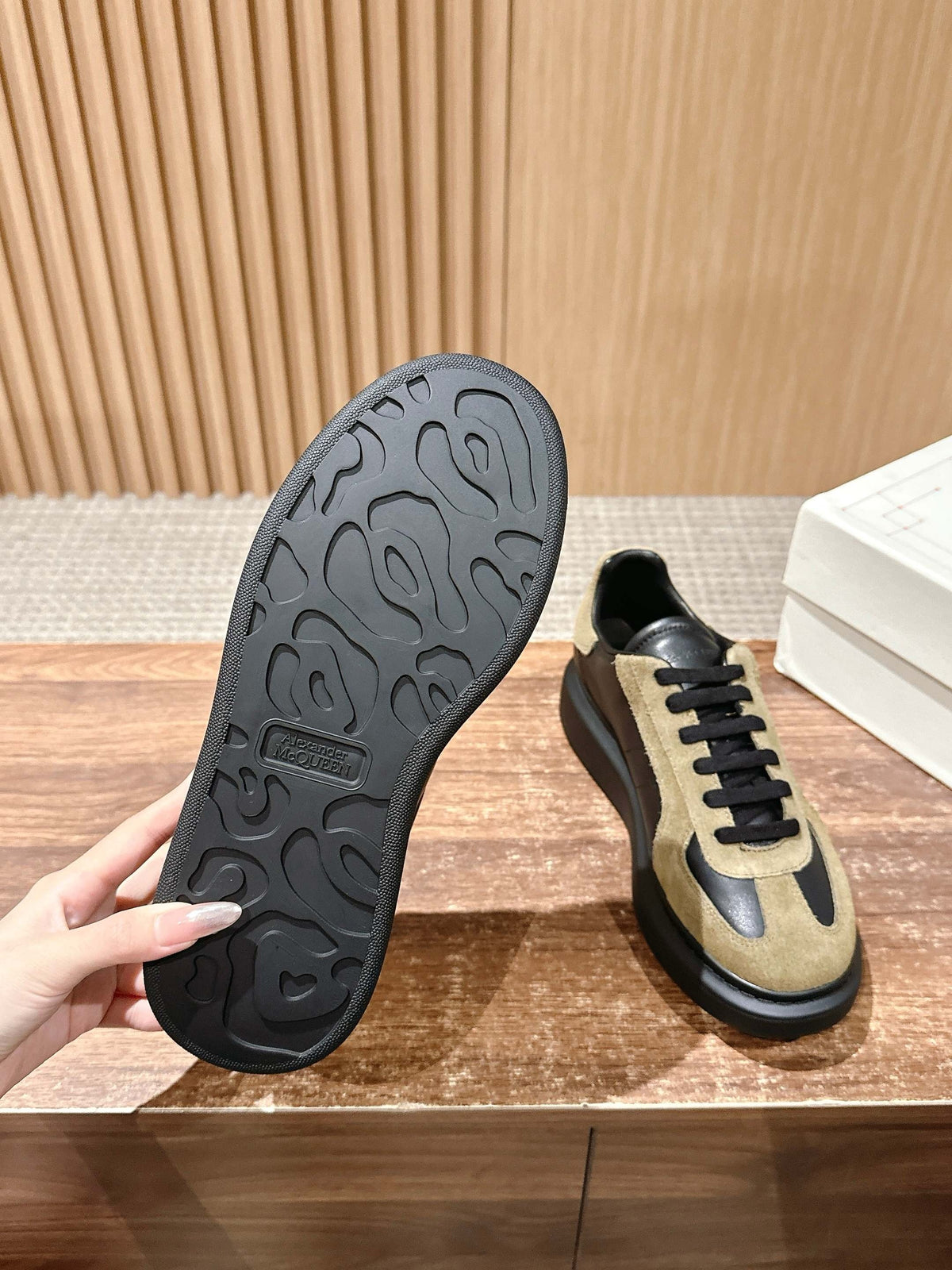 White blue and Brown black Shoes