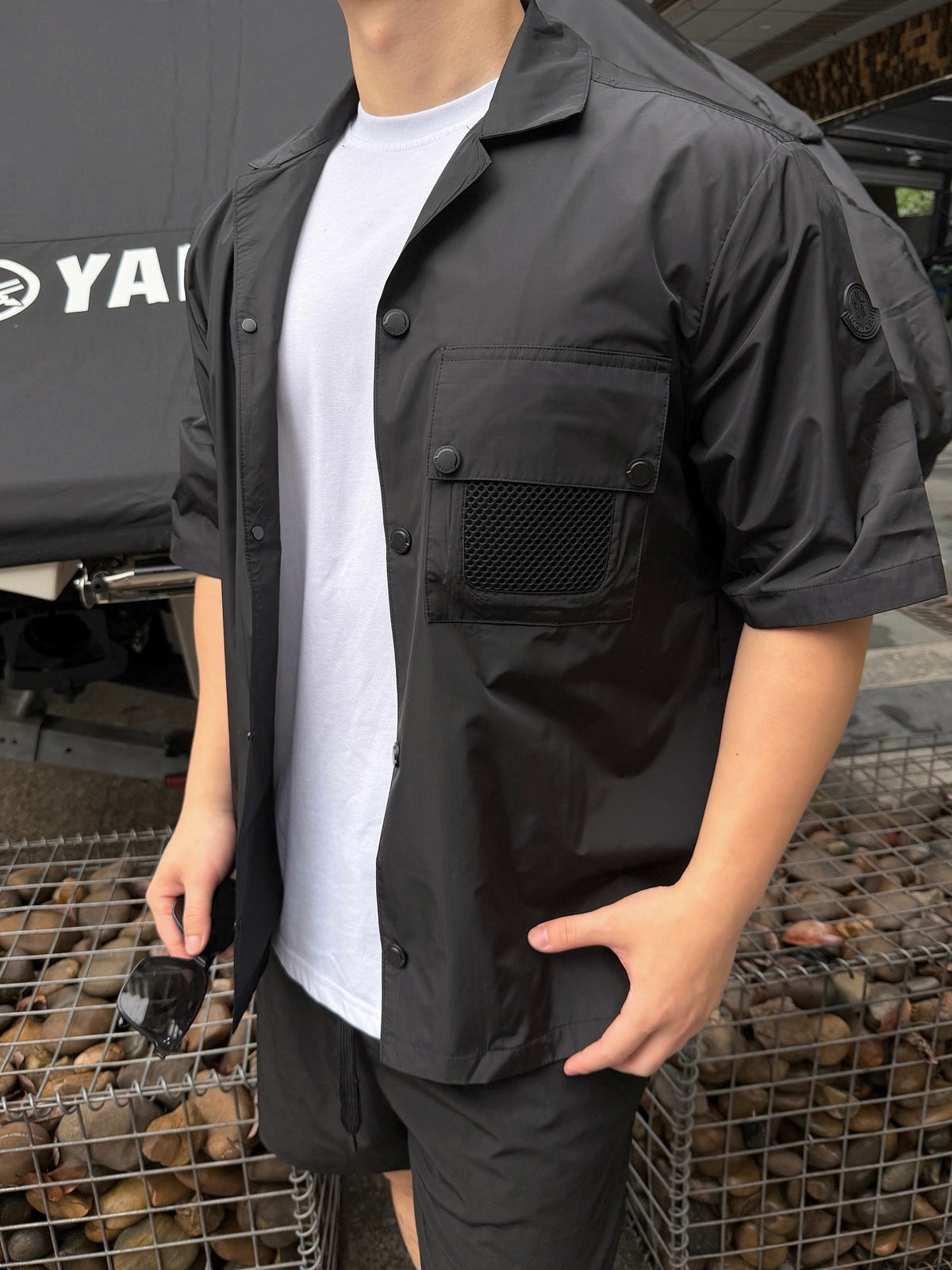 Dark brown and Black Jacket - FashionHype.xyz