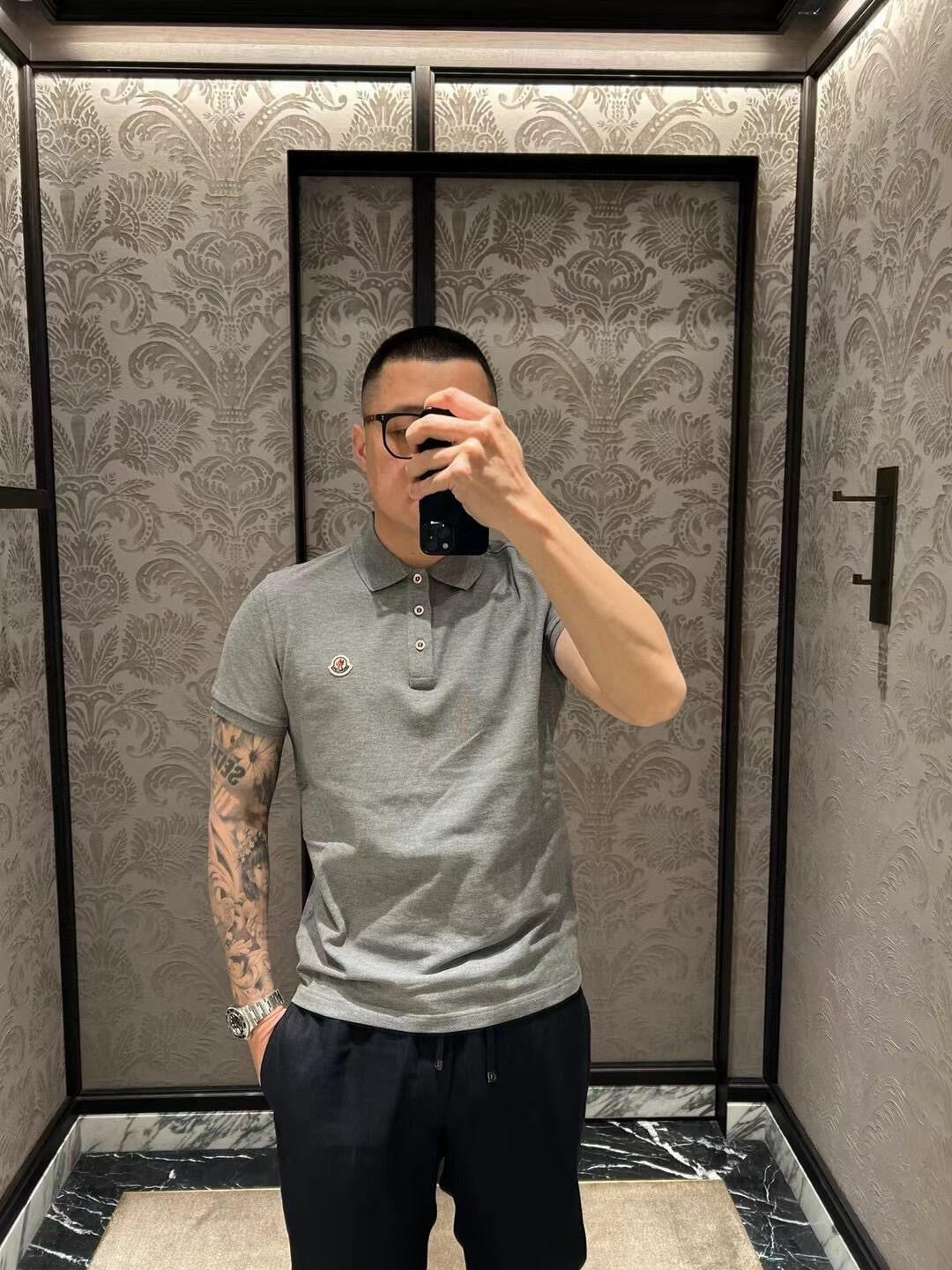 Black and Grey Polo - FashionHype.xyz