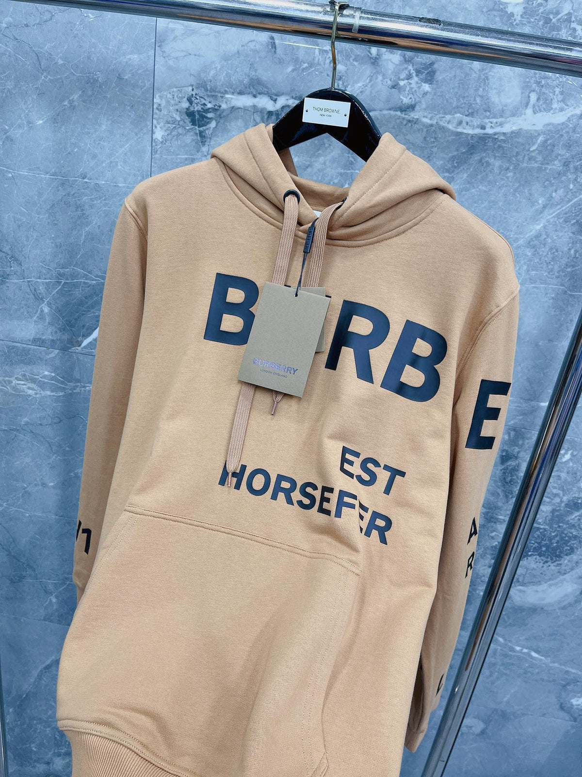 Black, Light orange and White Hoodie - FashionHype.xyz