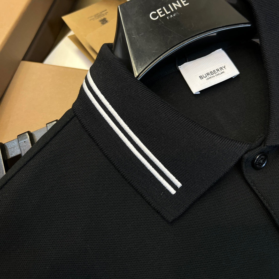 Black and White Polo - FashionHype.xyz
