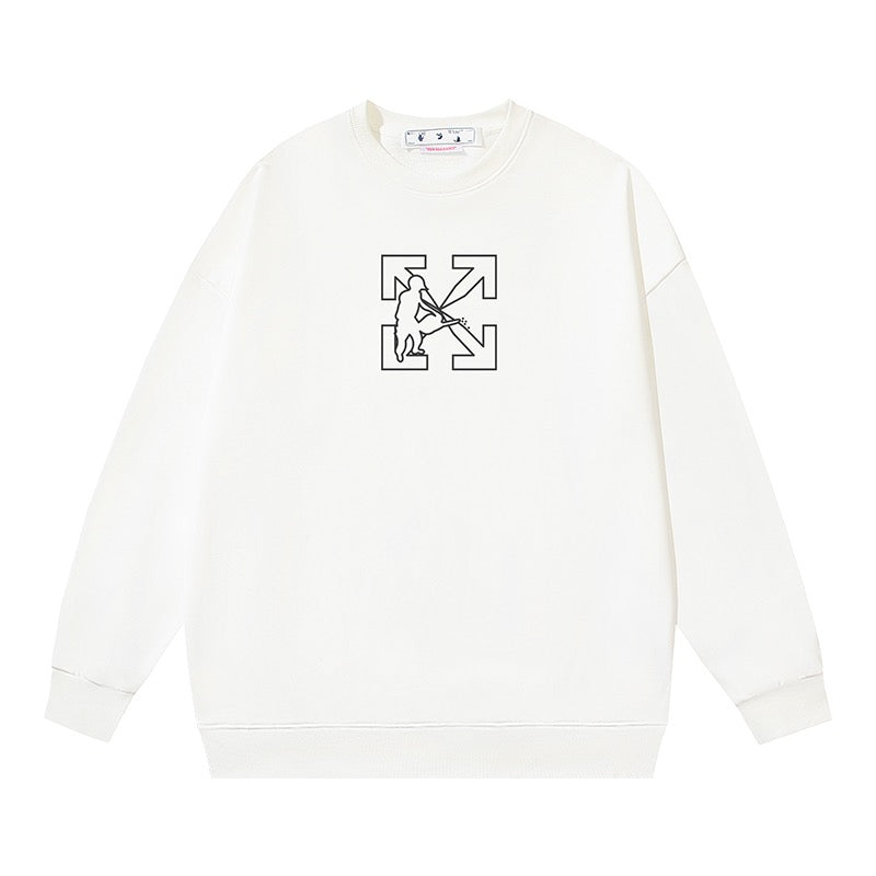 Sudadera blanca y negra