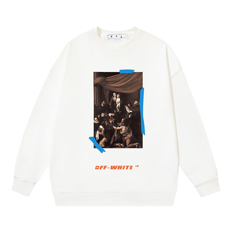 White ,Brown and Black Sweatshirt