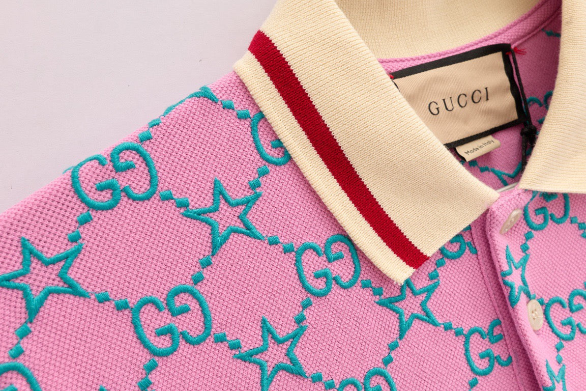 Pink and Green Polo - FashionHype.xyz