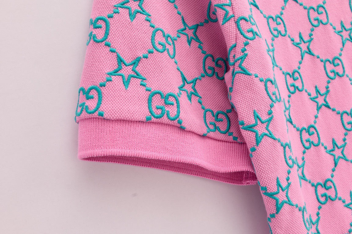 Pink and Green Polo - FashionHype.xyz