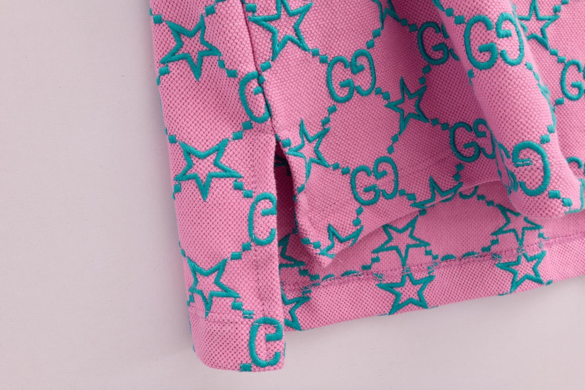 Pink and Green Polo - FashionHype.xyz