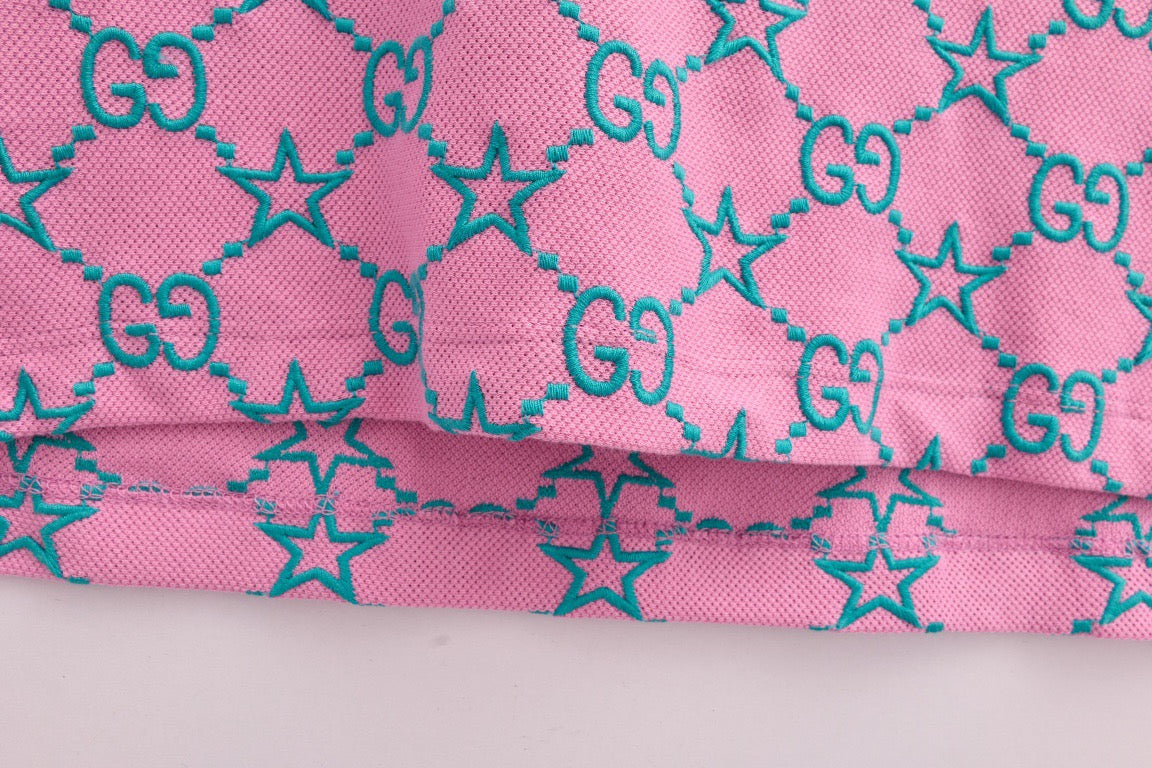 Pink and Green Polo - FashionHype.xyz