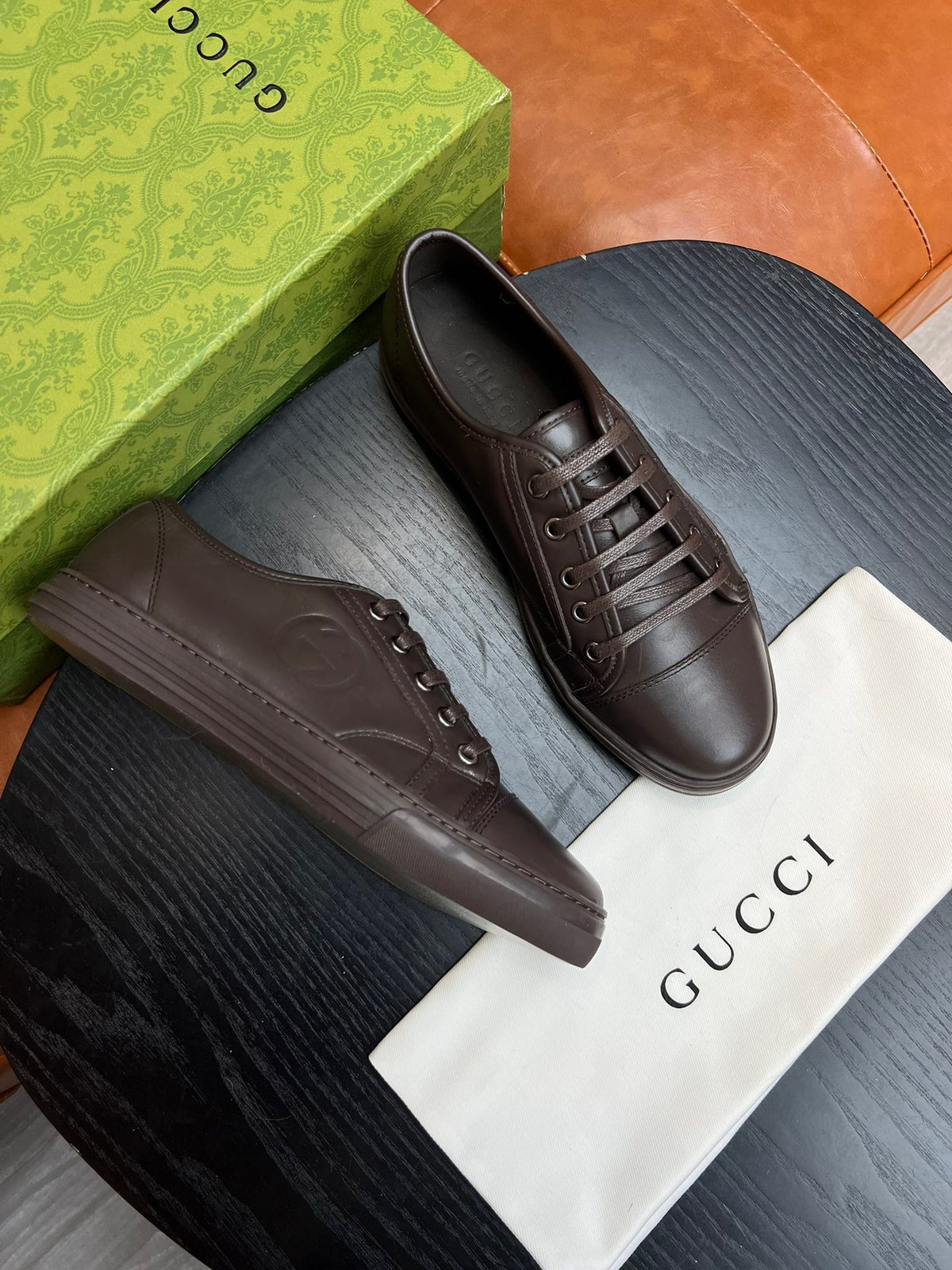 Brown, white and Black Shoes - FashionHype.xyz