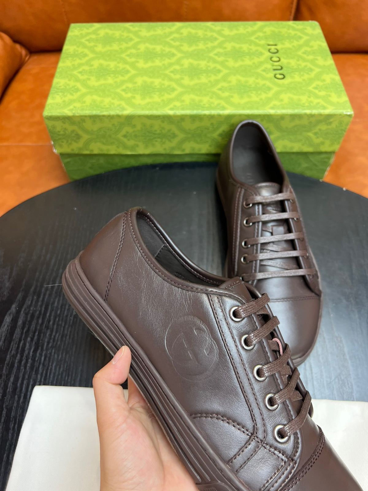 Brown, white and Black Shoes - FashionHype.xyz