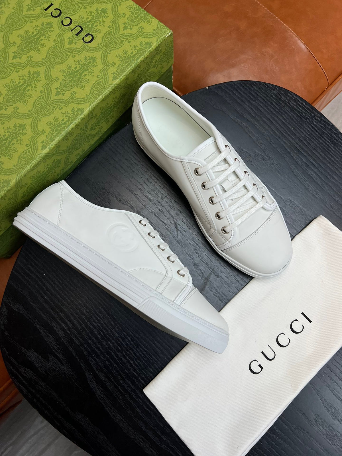Brown, white and Black Shoes - FashionHype.xyz