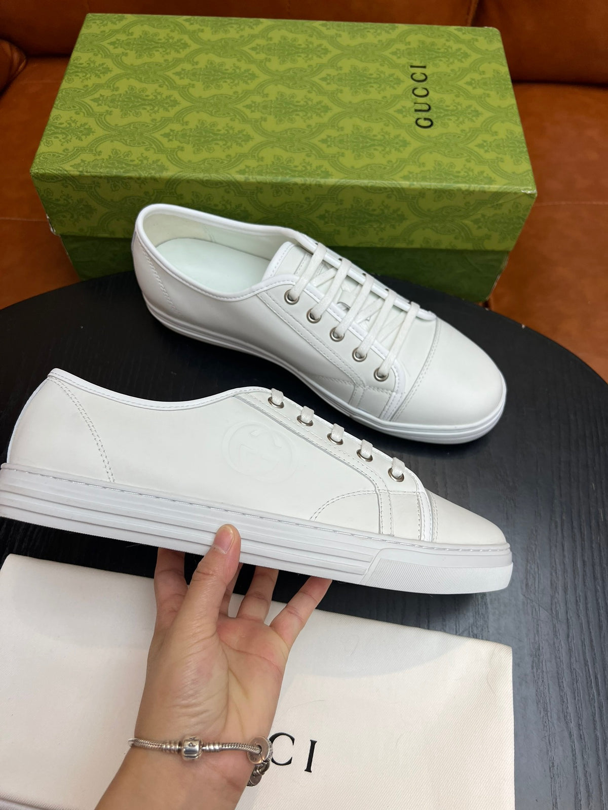 Brown, white and Black Shoes - FashionHype.xyz