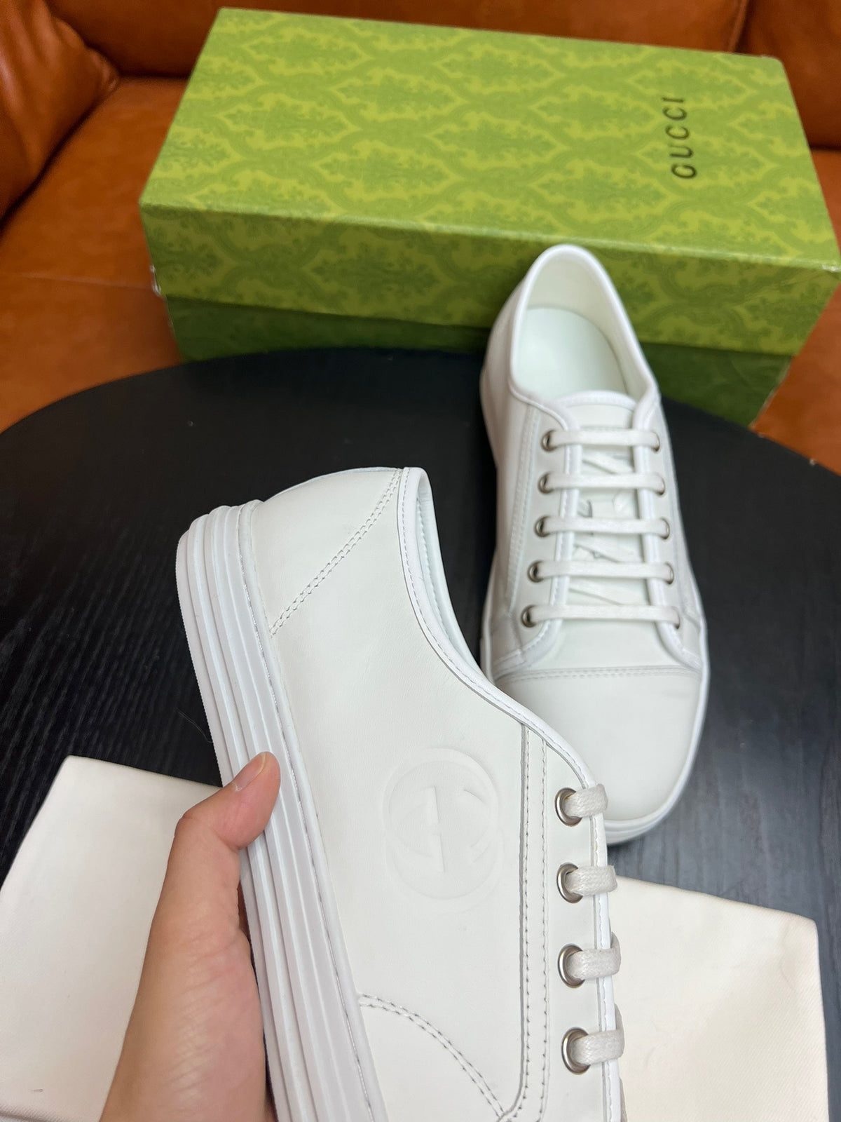 Brown, white and Black Shoes - FashionHype.xyz