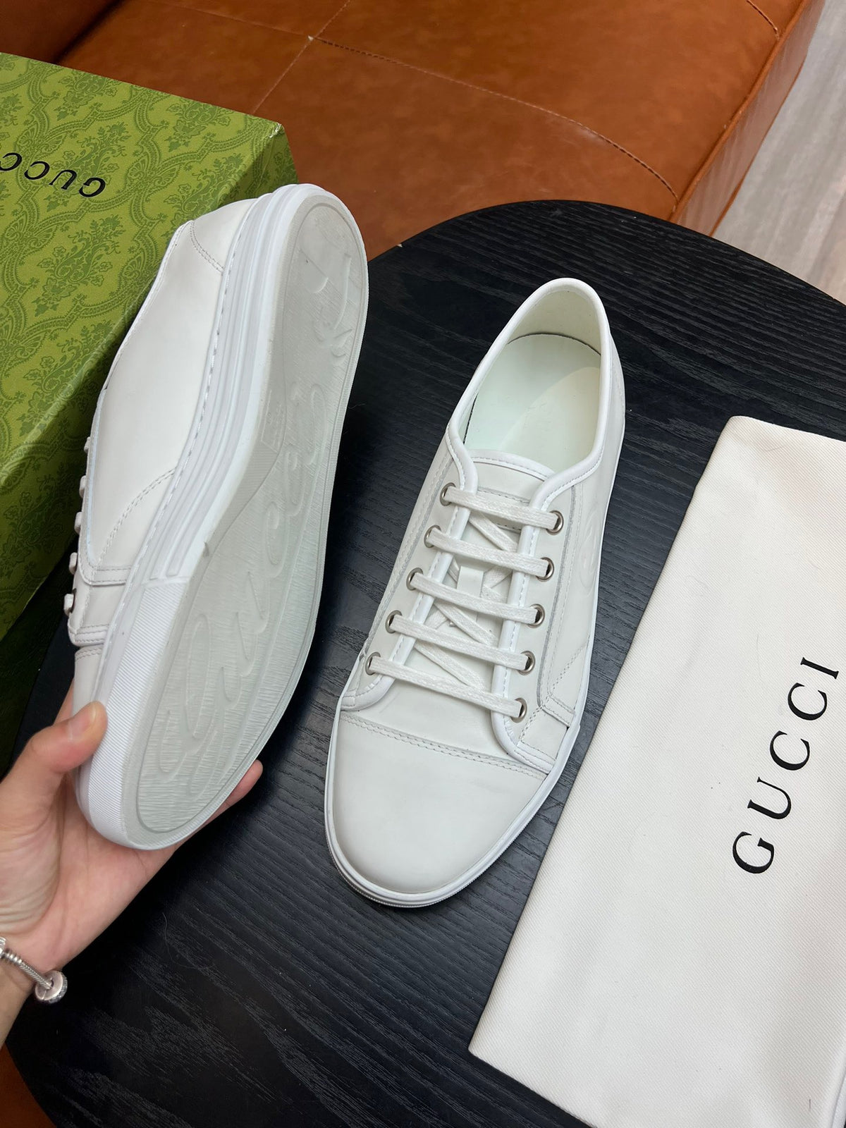 Brown, white and Black Shoes - FashionHype.xyz