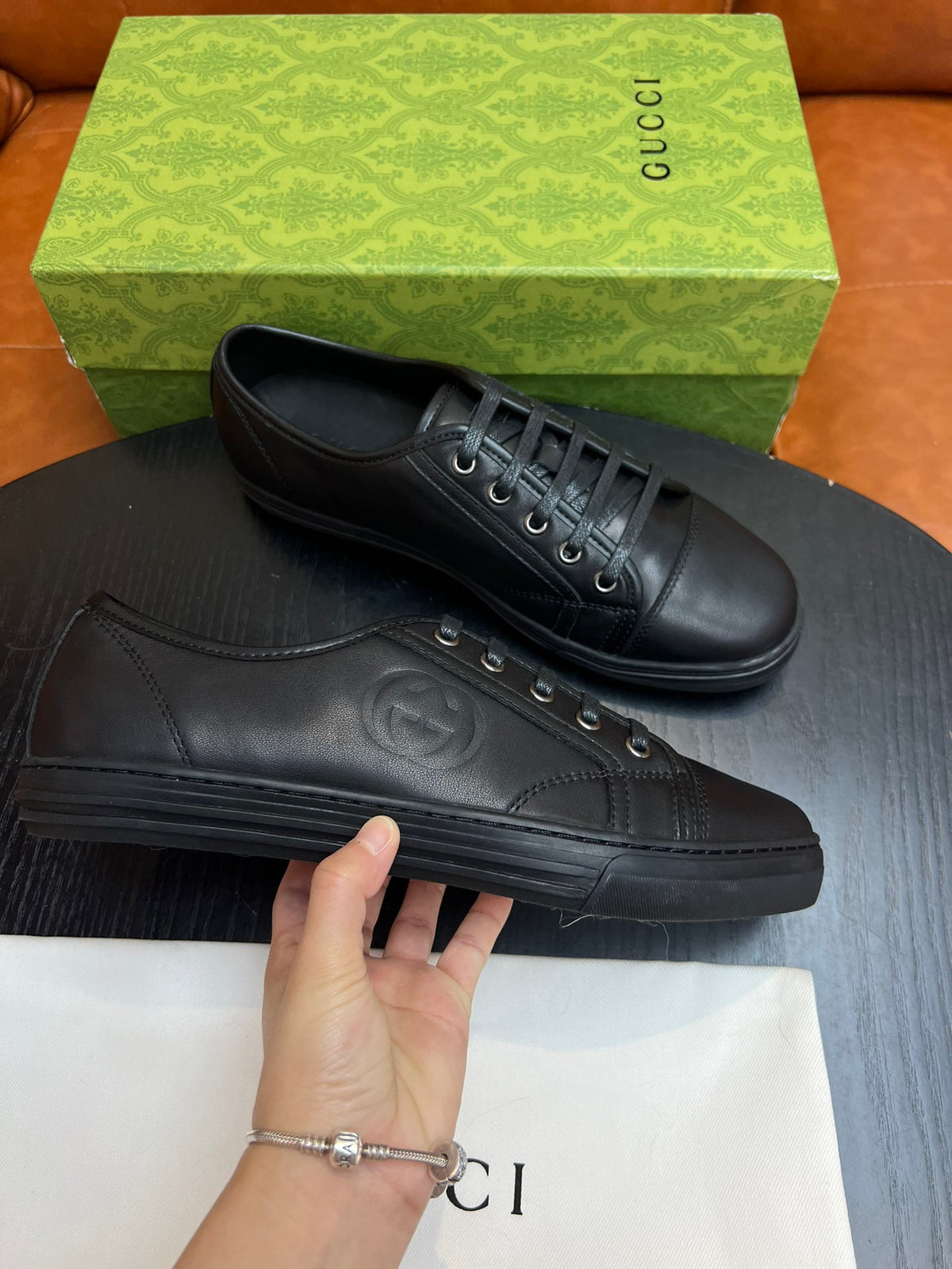 Brown, white and Black Shoes - FashionHype.xyz