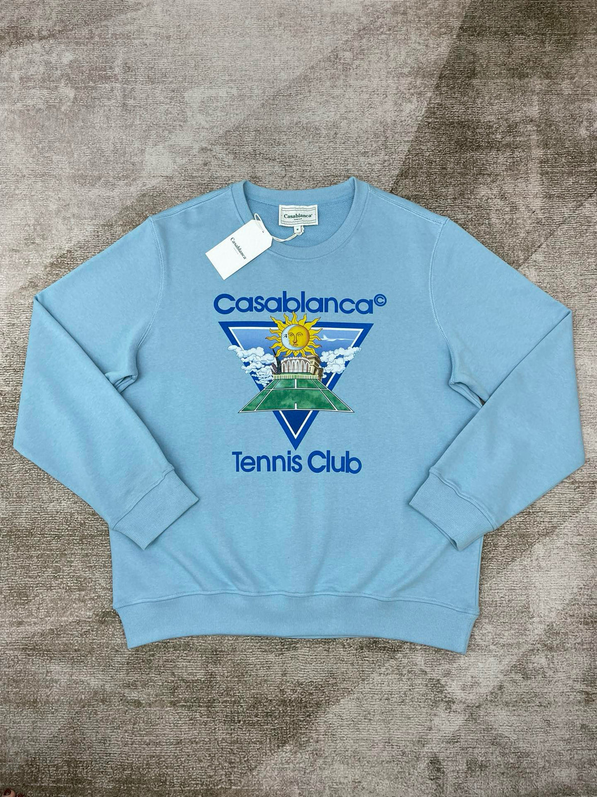 Sweatshirt in Himmelblau und Hellrosa