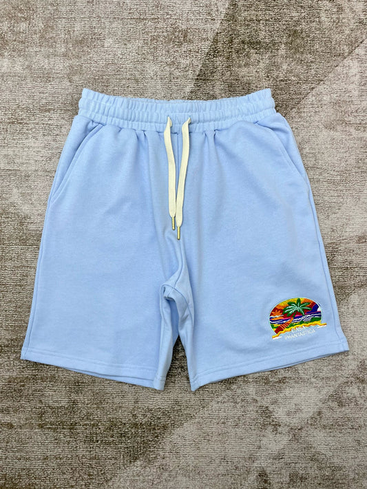 Sky blue and Black Short - FashionHype.xyz