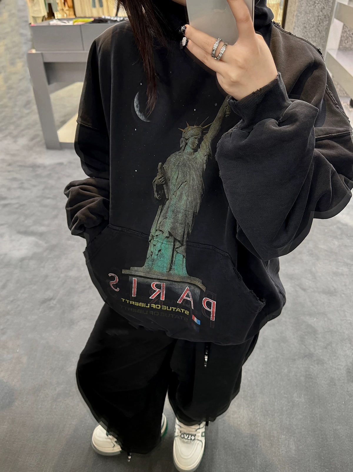Dark blue Hoodie - FashionHype.xyz