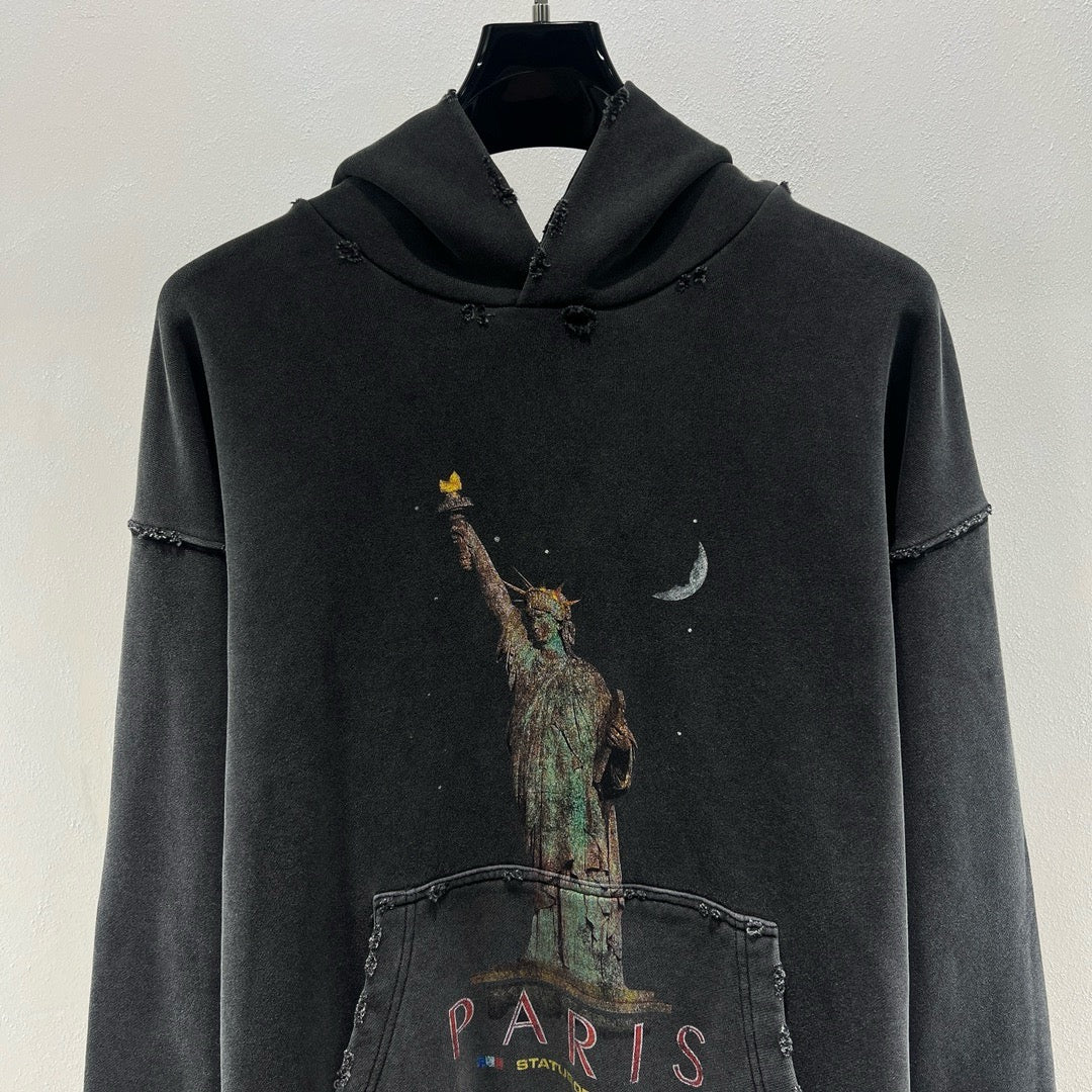 Dark blue Hoodie - FashionHype.xyz