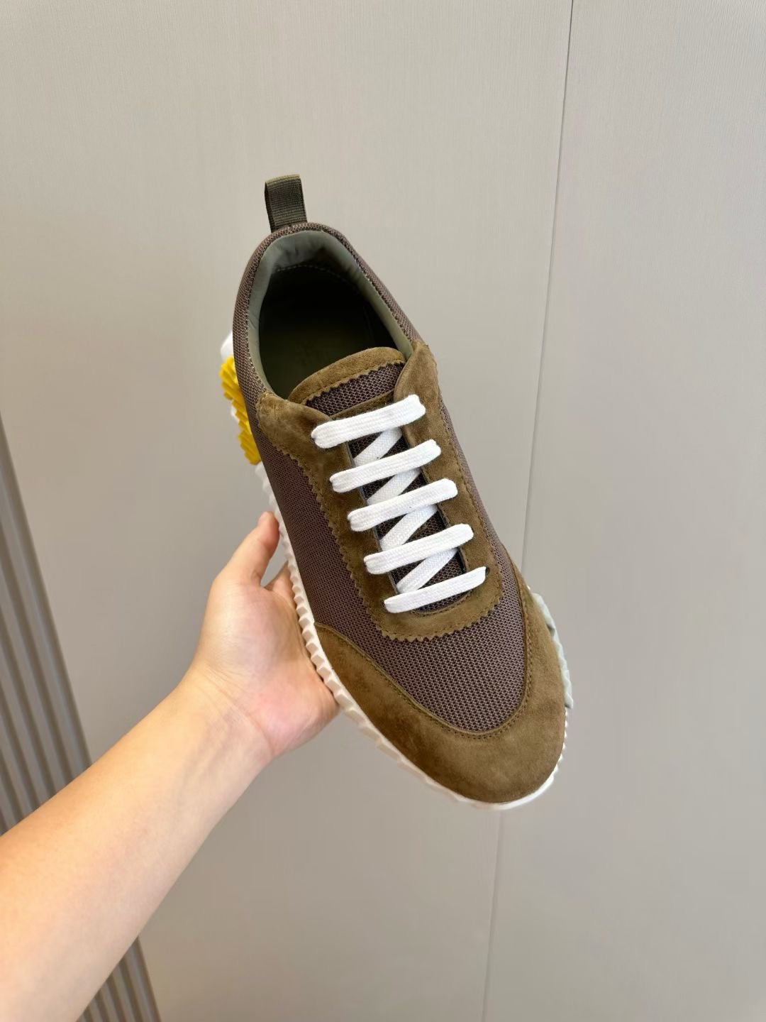 Brown, Blue and White Shoes - FashionHype.xyz