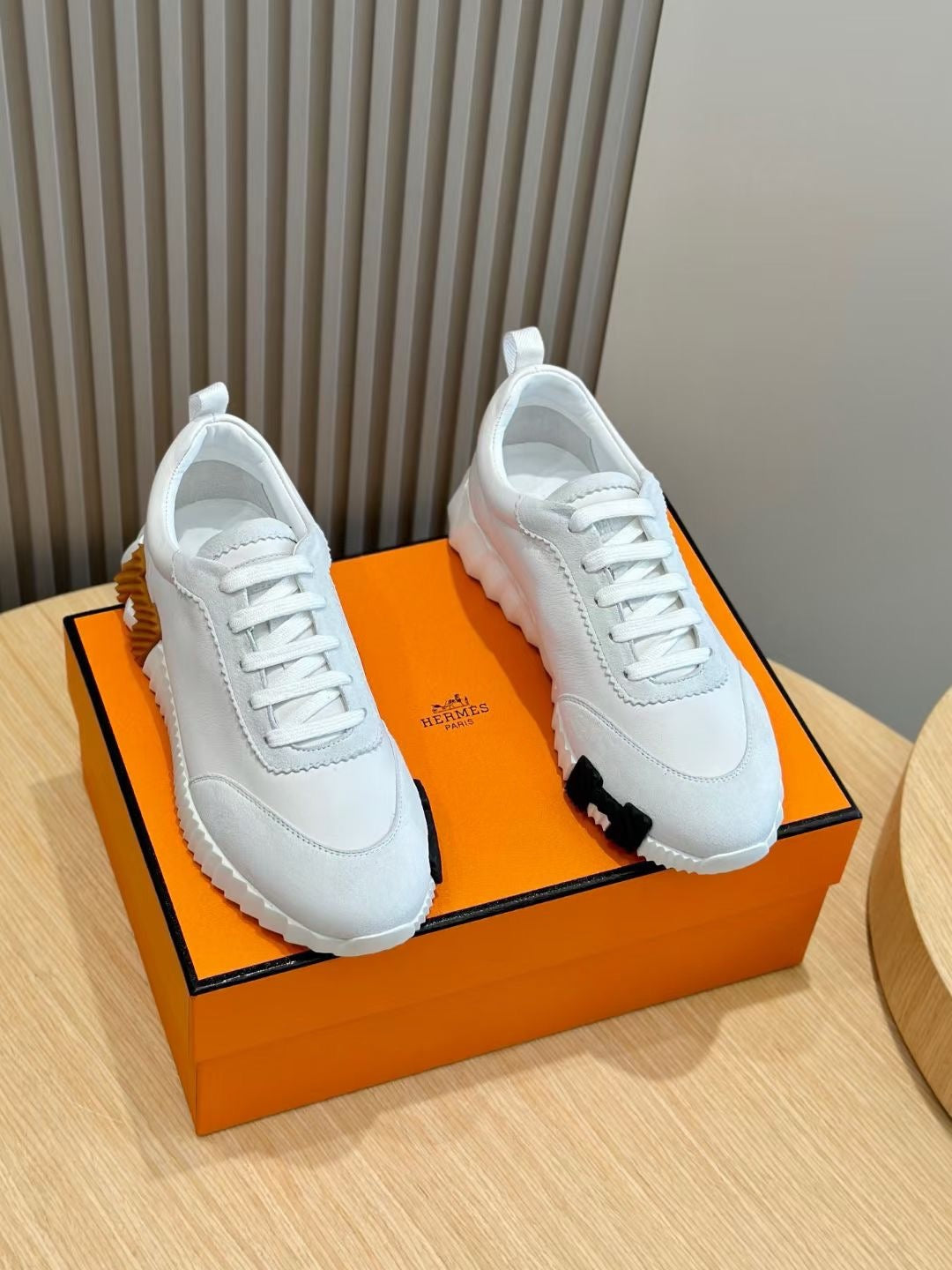 Brown, Blue and White Shoes - FashionHype.xyz