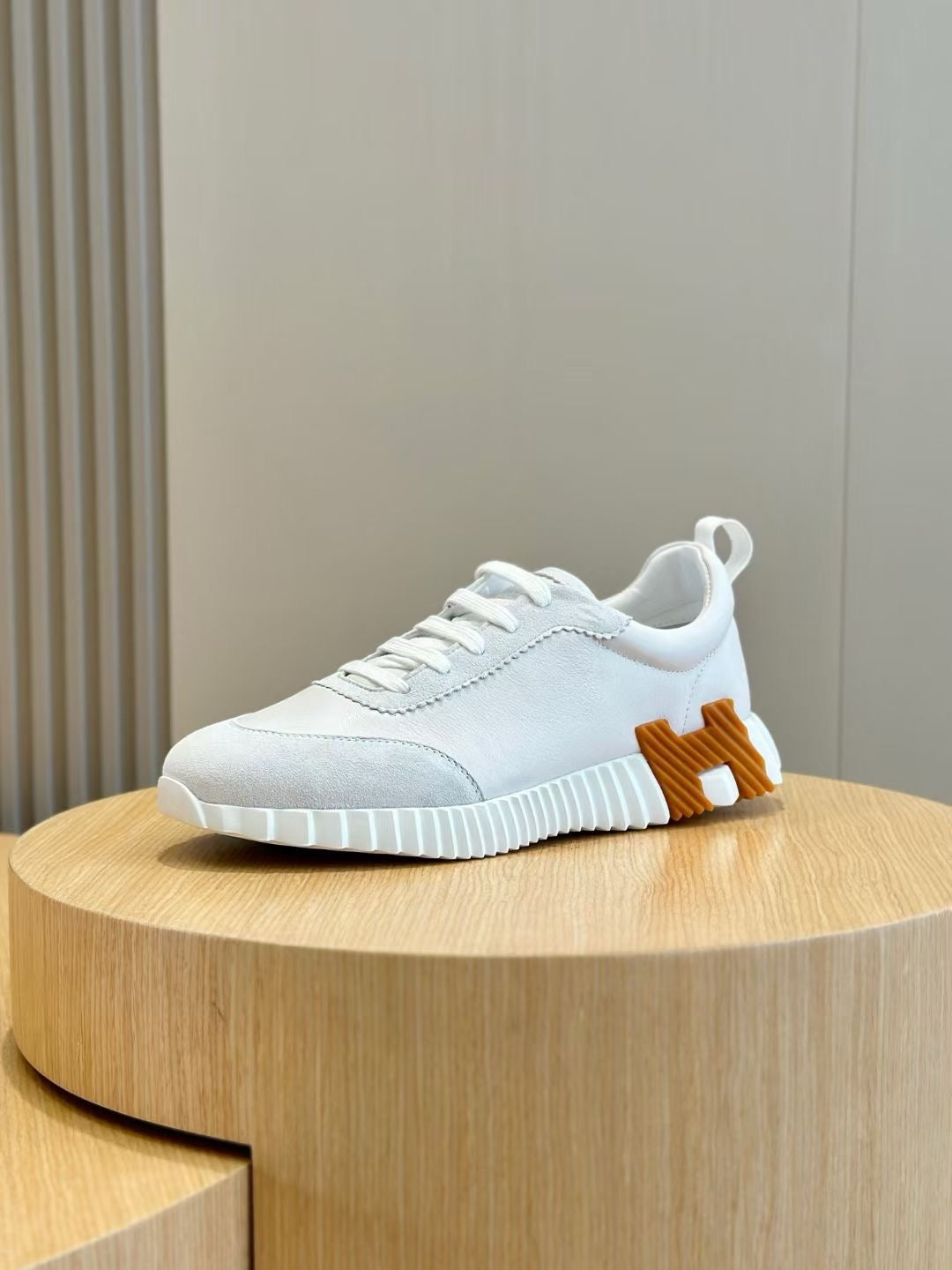 Brown, Blue and White Shoes - FashionHype.xyz