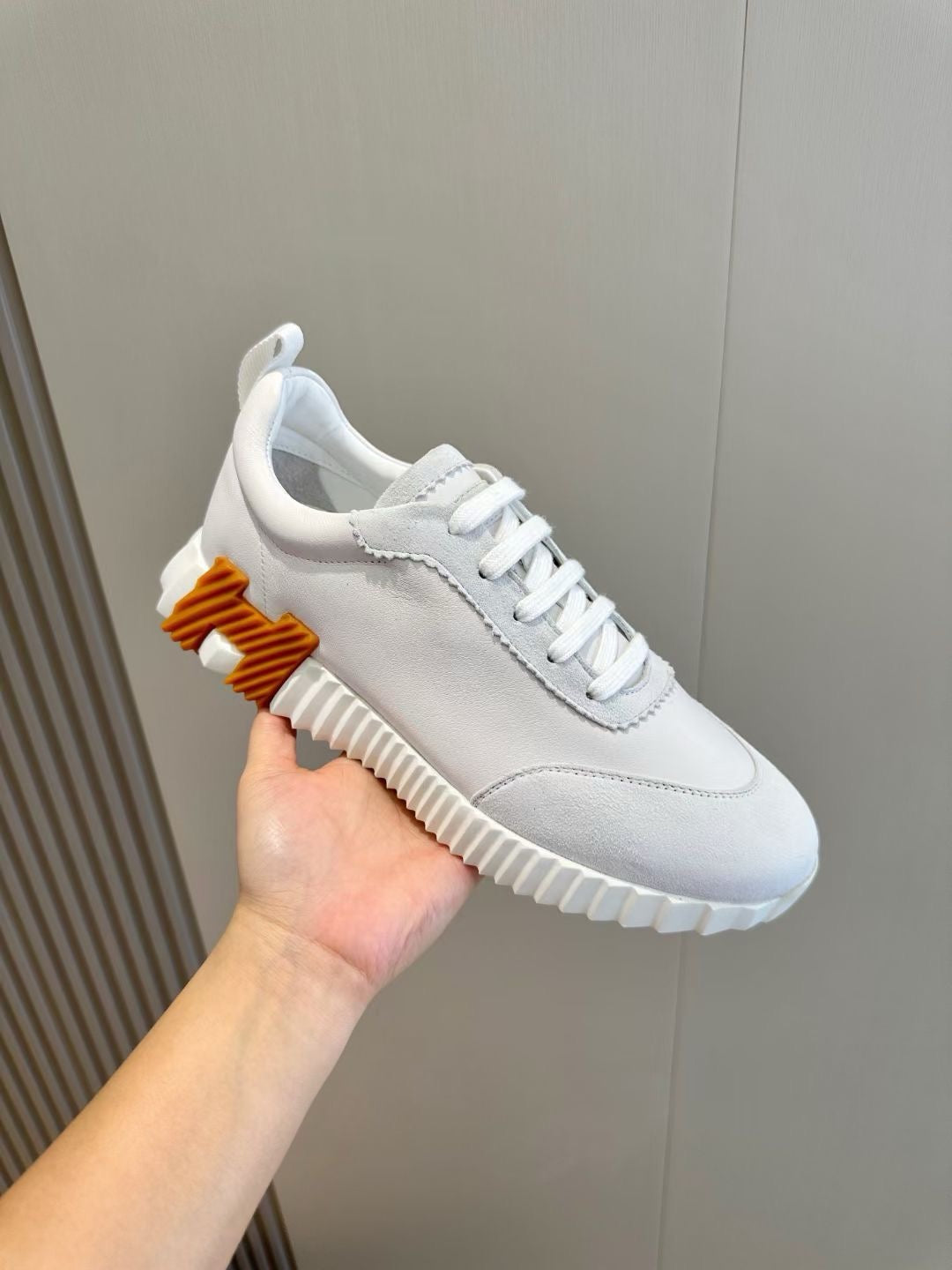 Brown, Blue and White Shoes - FashionHype.xyz