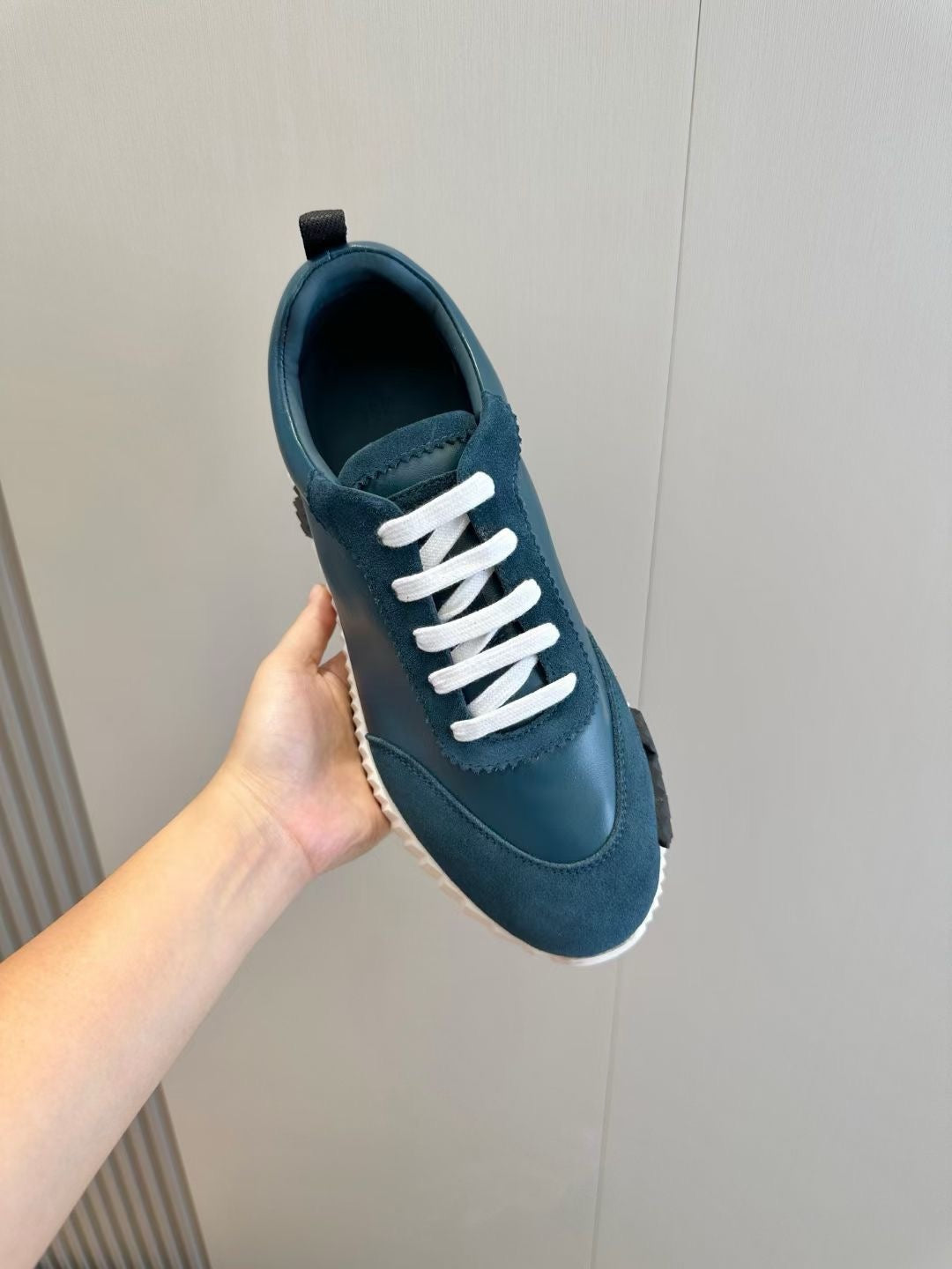 Brown, Blue and White Shoes - FashionHype.xyz