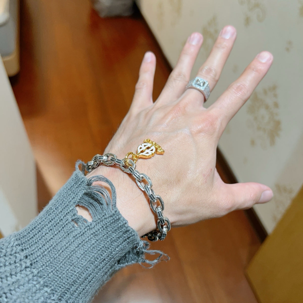 Silver Gold Bracelet