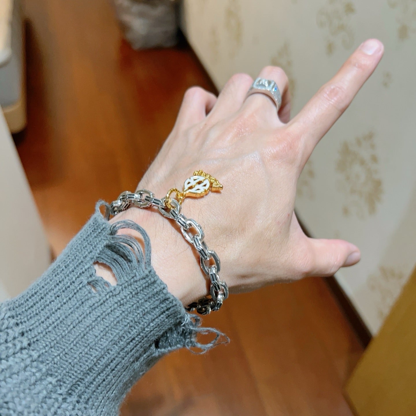 Silver Gold Bracelet