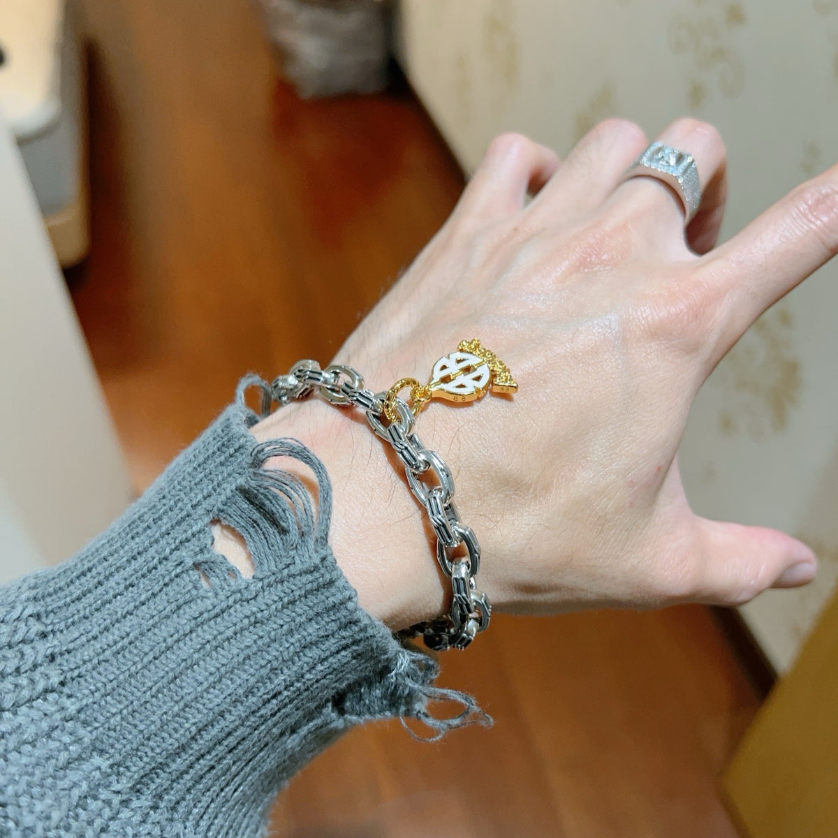 Silver Gold Bracelet