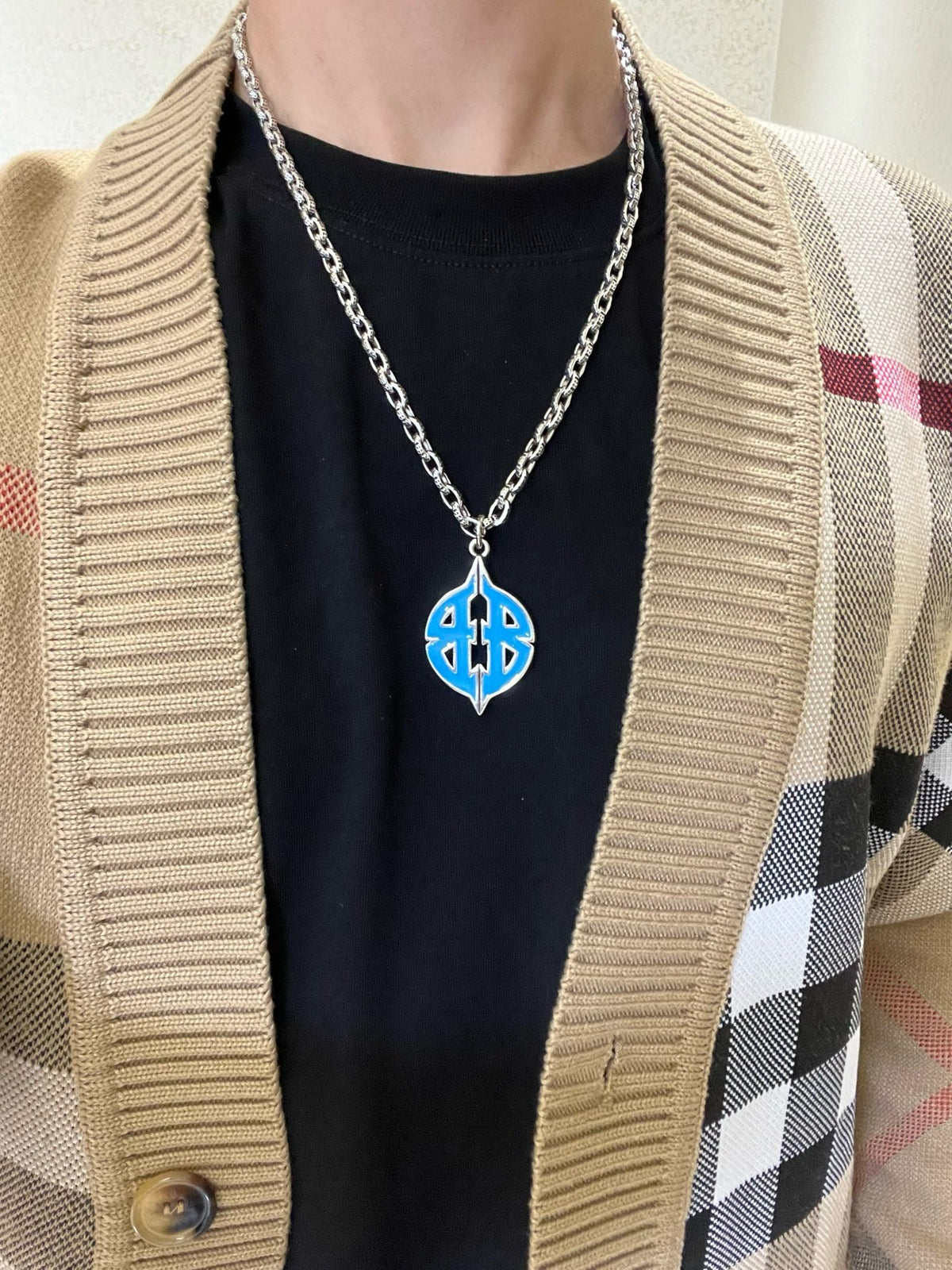 Silver Blue Necklace - FashionHype.xyz