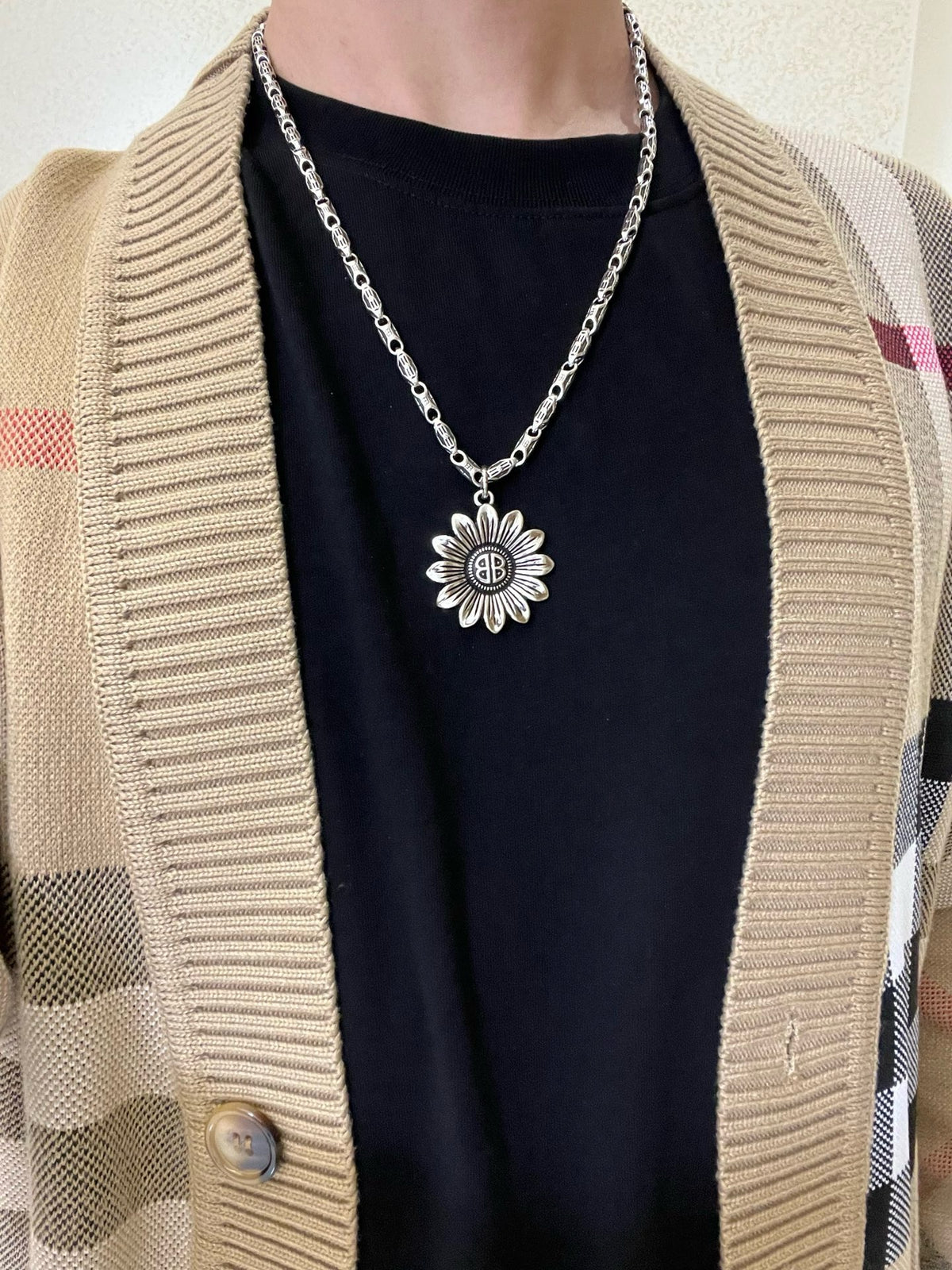 Silver Black Necklace