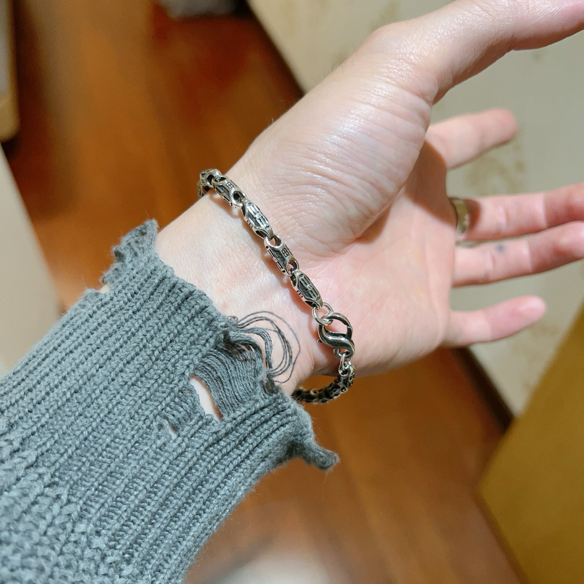 Silver Black Bracelet - FashionHype.xyz