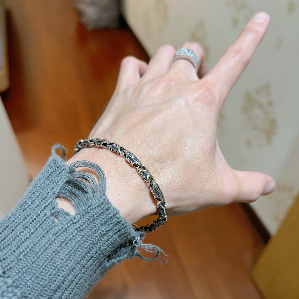 Silver Black Bracelet - FashionHype.xyz