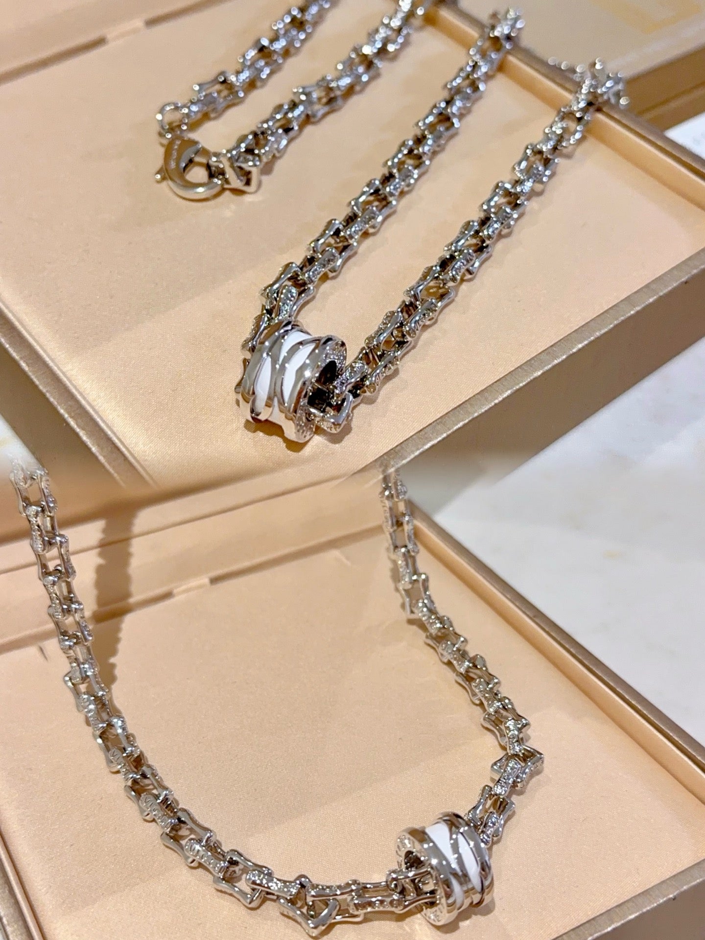 Silver White Necklace
