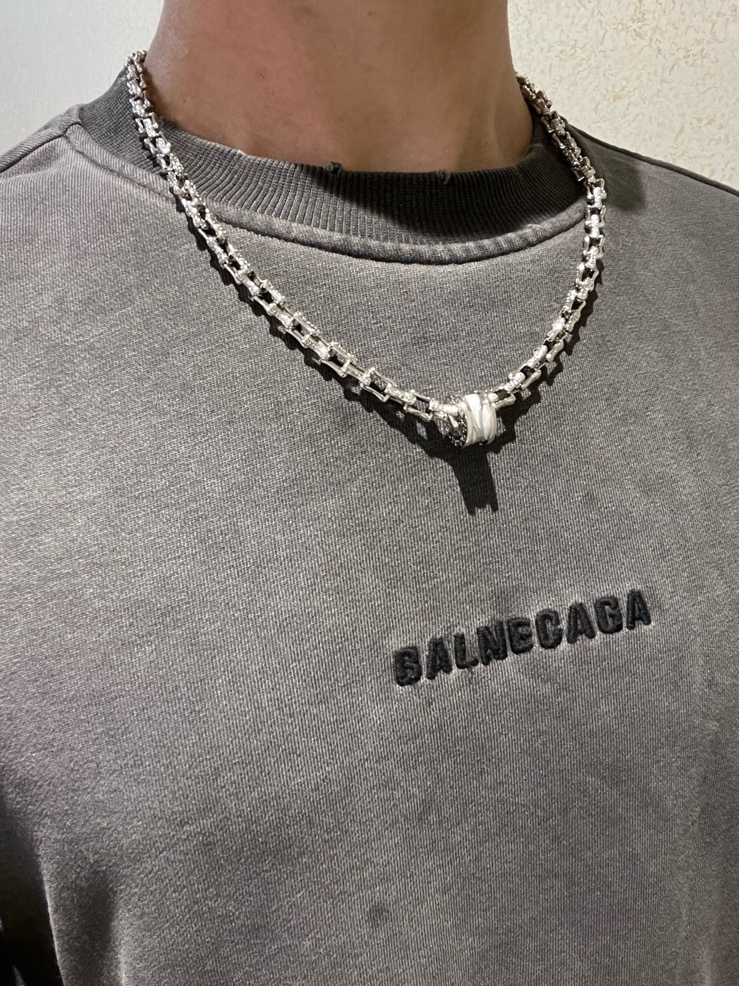 Silver White Necklace