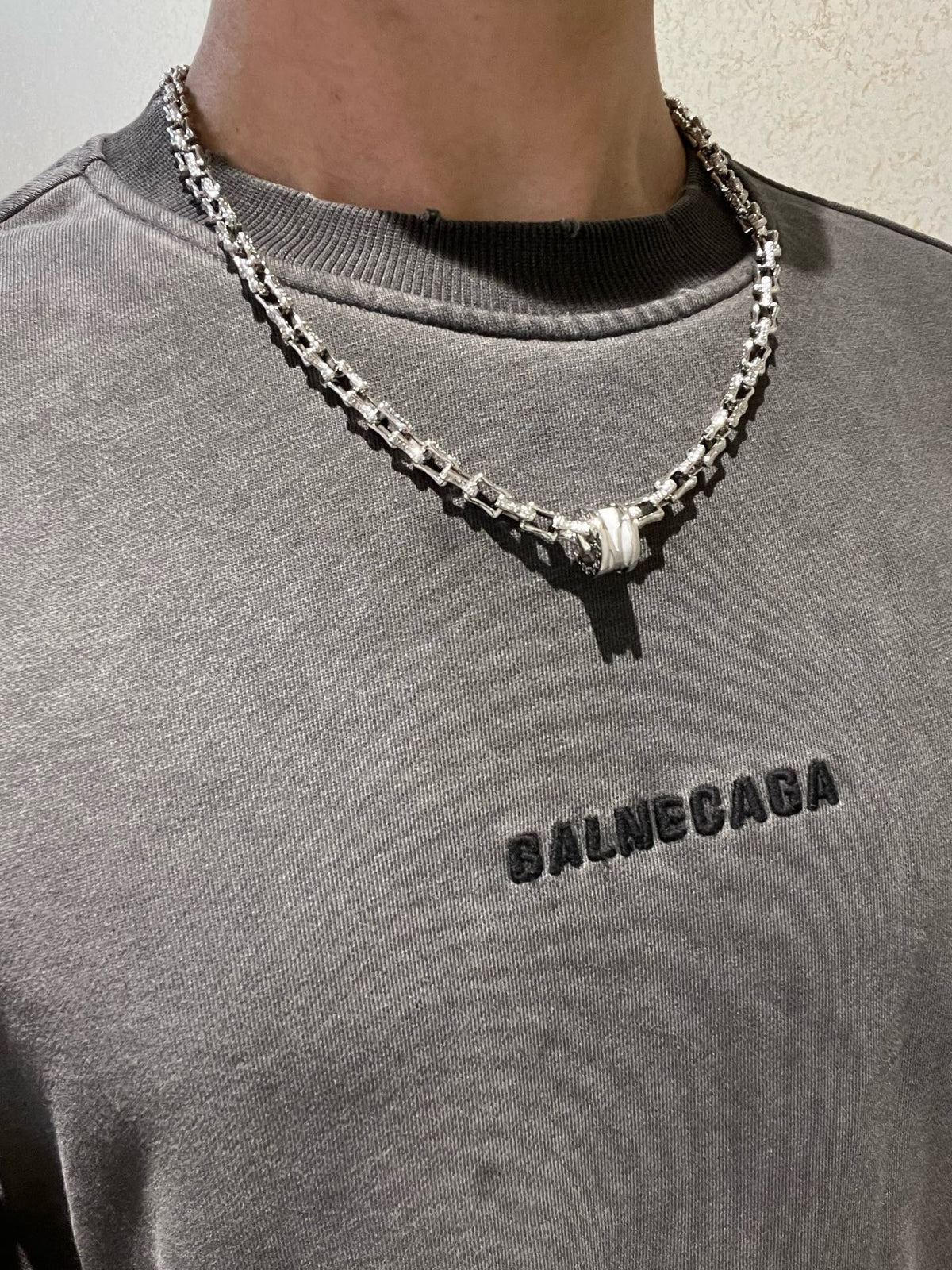 Silver White Necklace