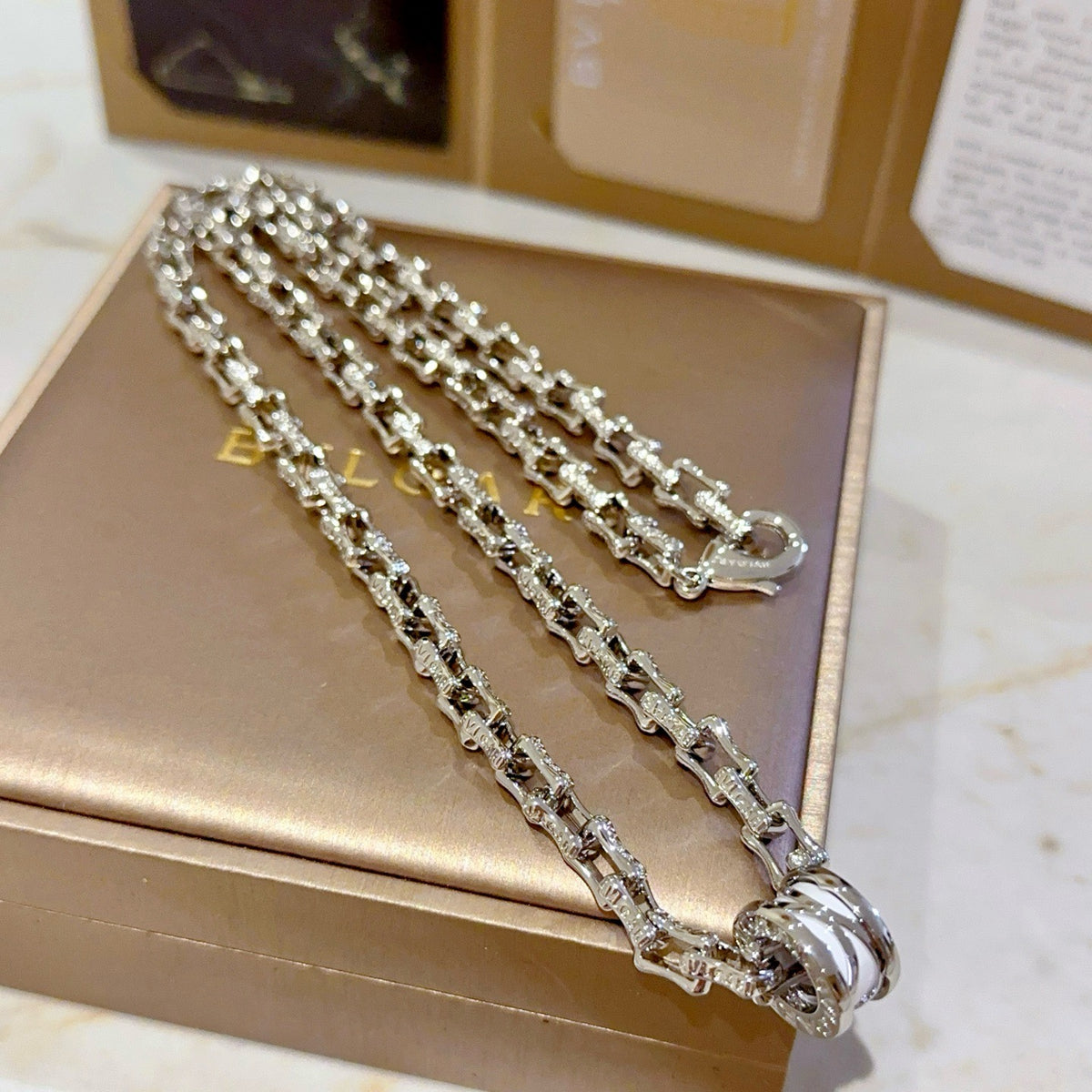 Silver White Necklace