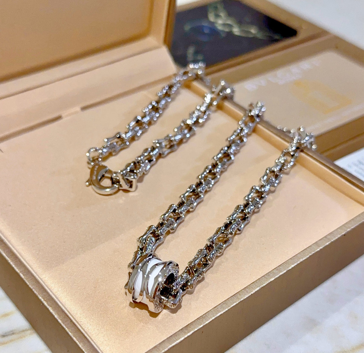 Silver White Necklace