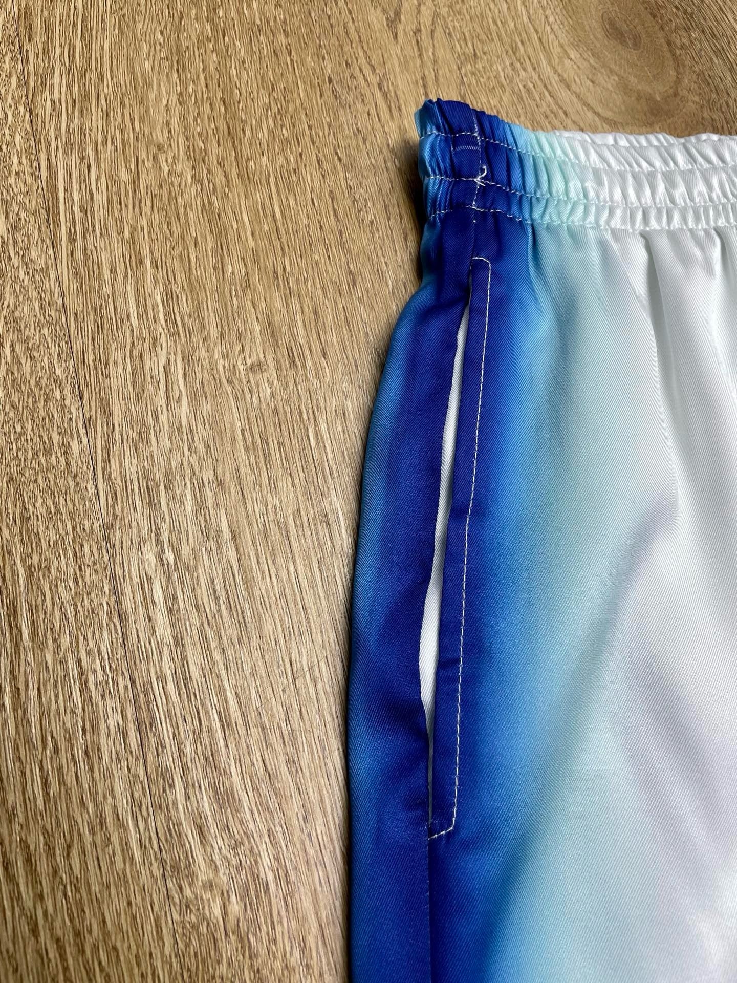 White Blue Short