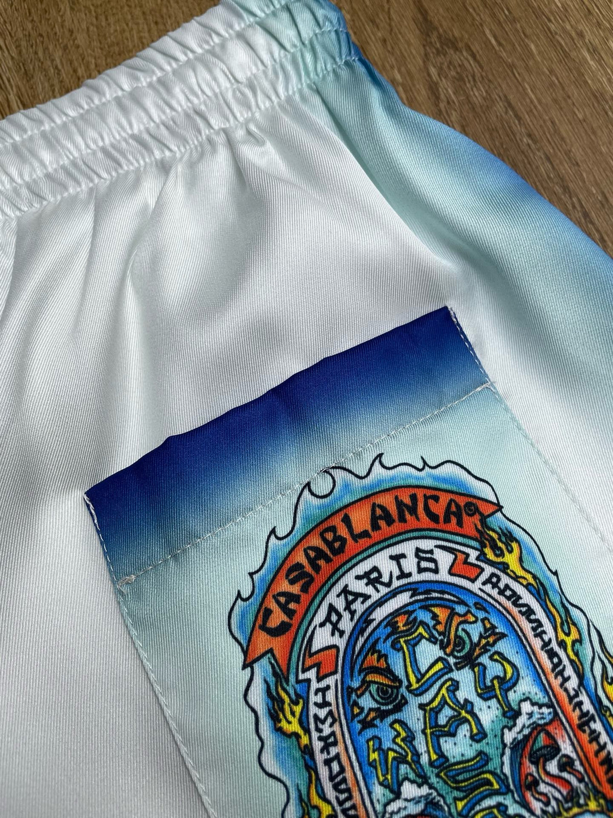 White Blue Short