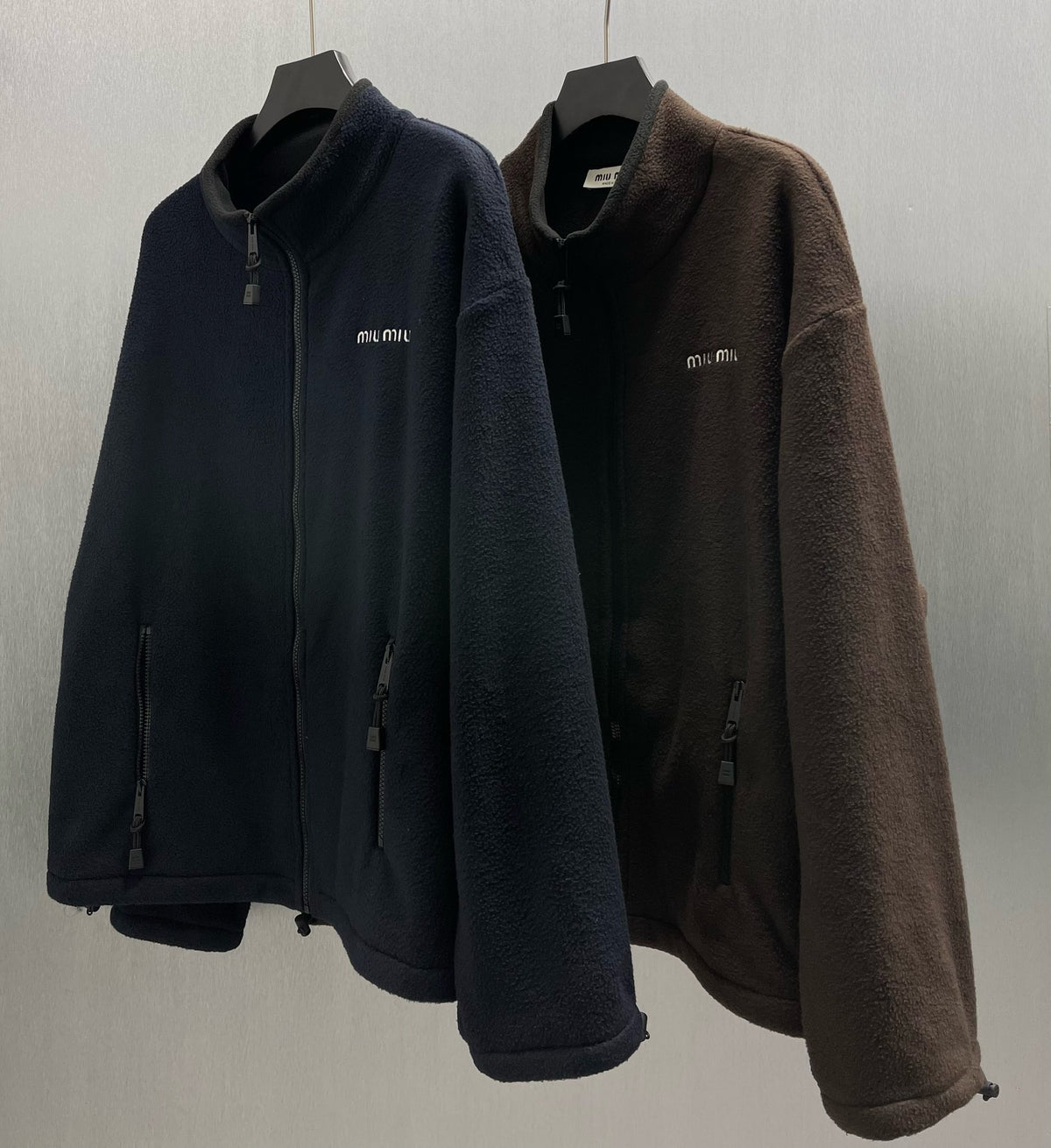 Brown and Dark Blue Jacket - Size L