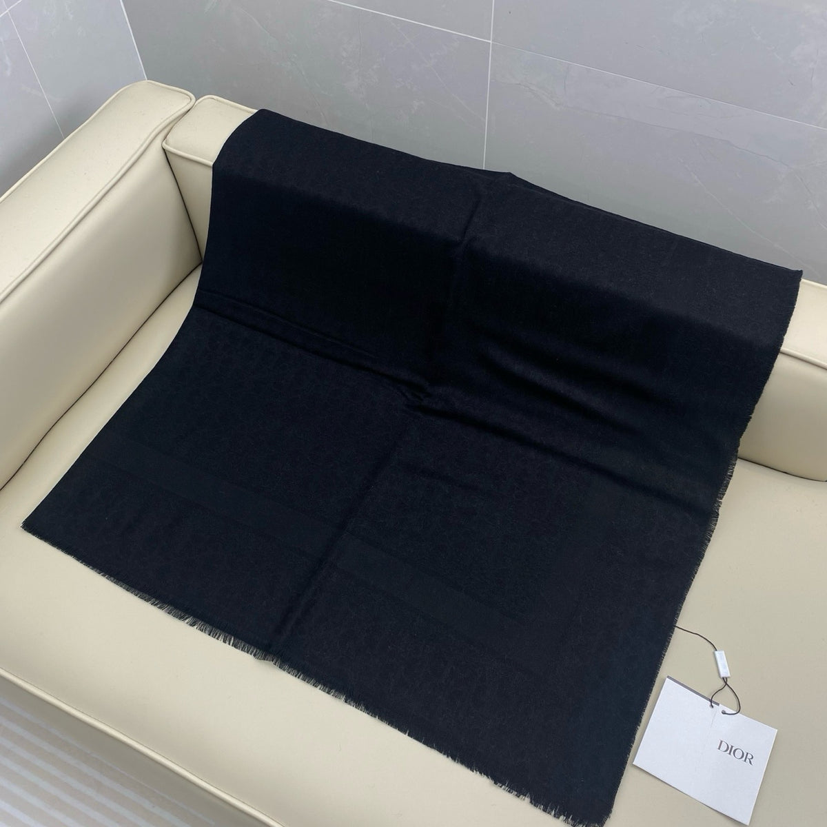 Black and Beige Scarf