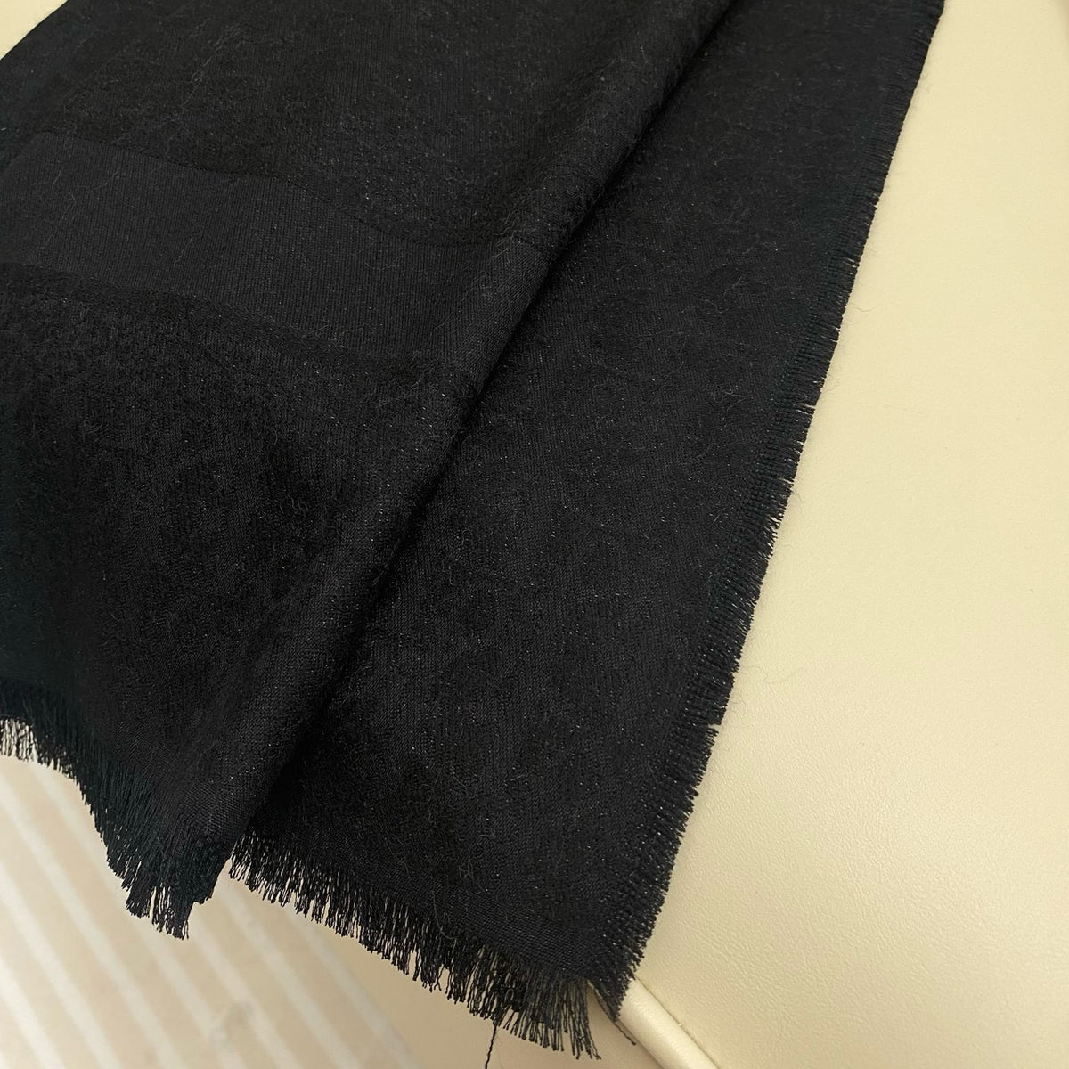 Black and Beige Scarf