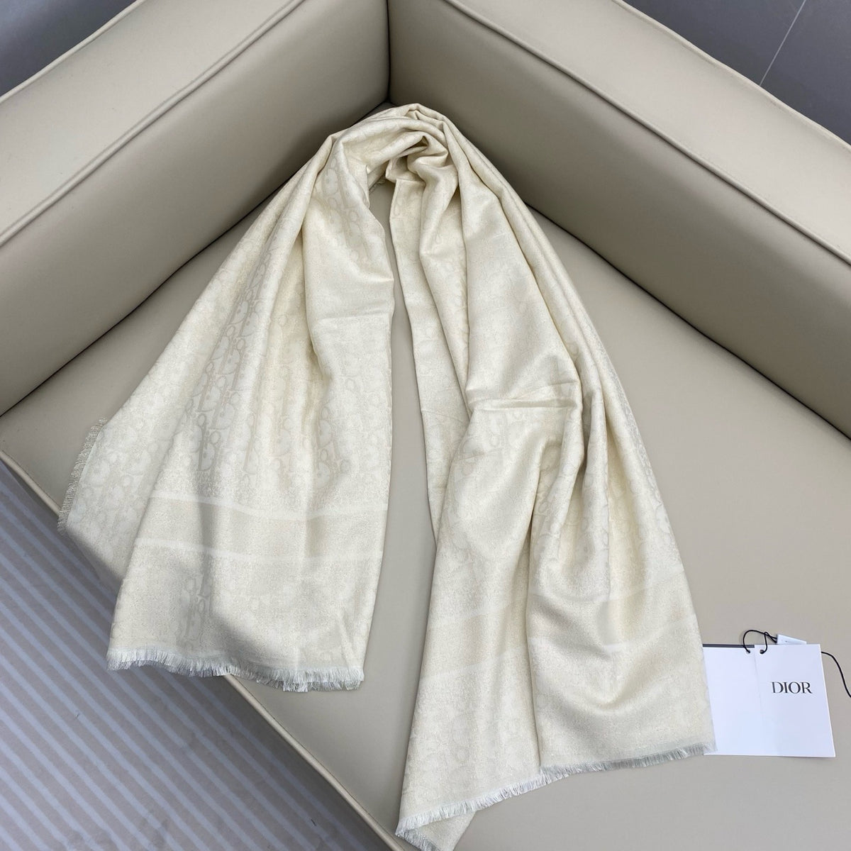 Black and Beige Scarf