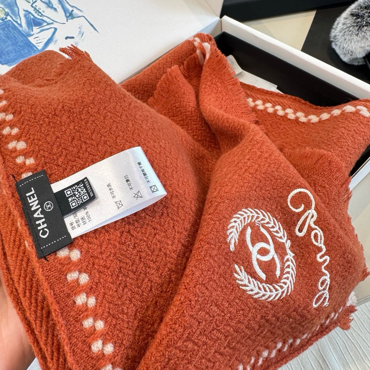 Black and Orange Scarf